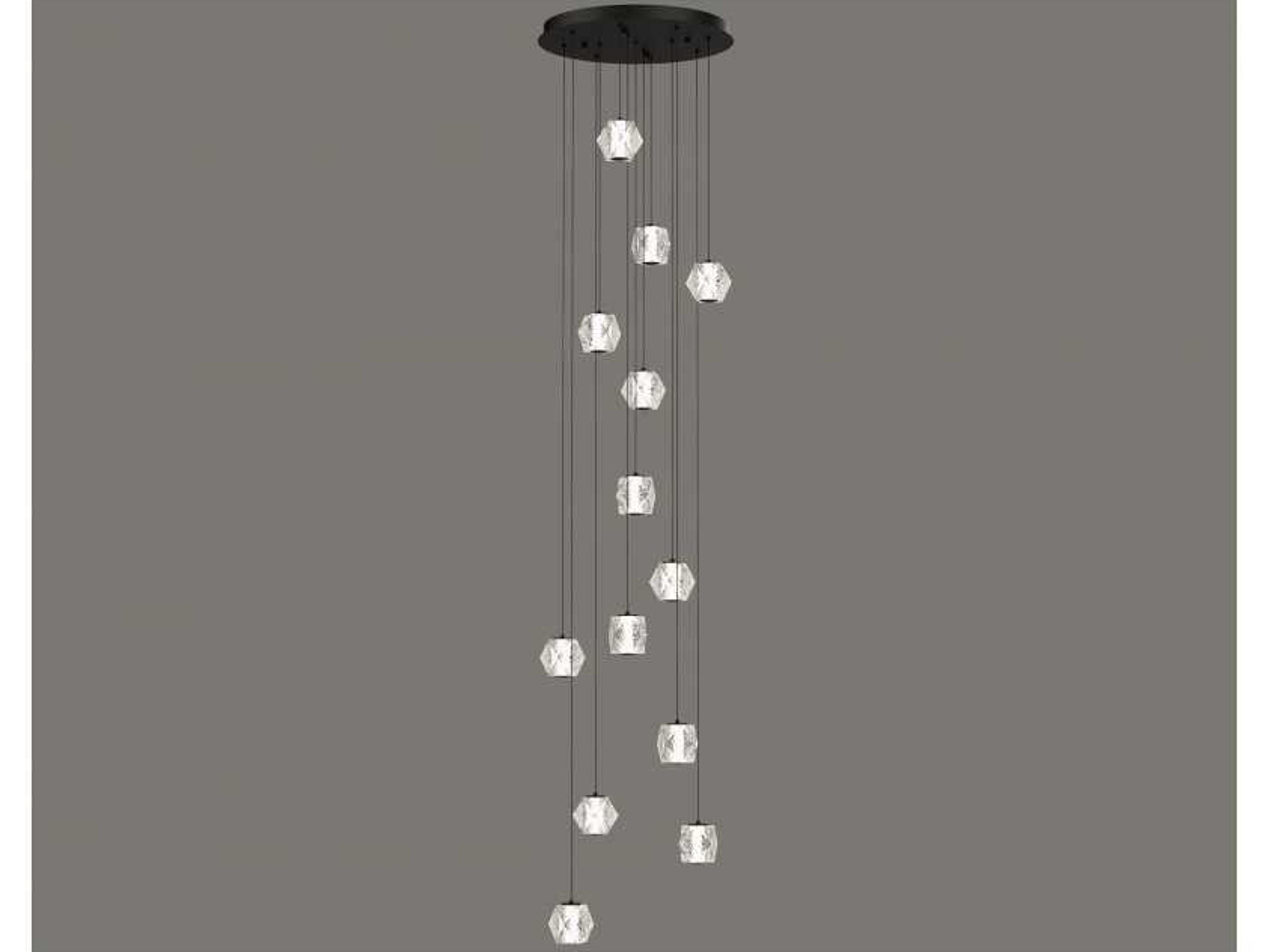 Avenue Lighting Beluga 13-Light Black Geometric Pendant