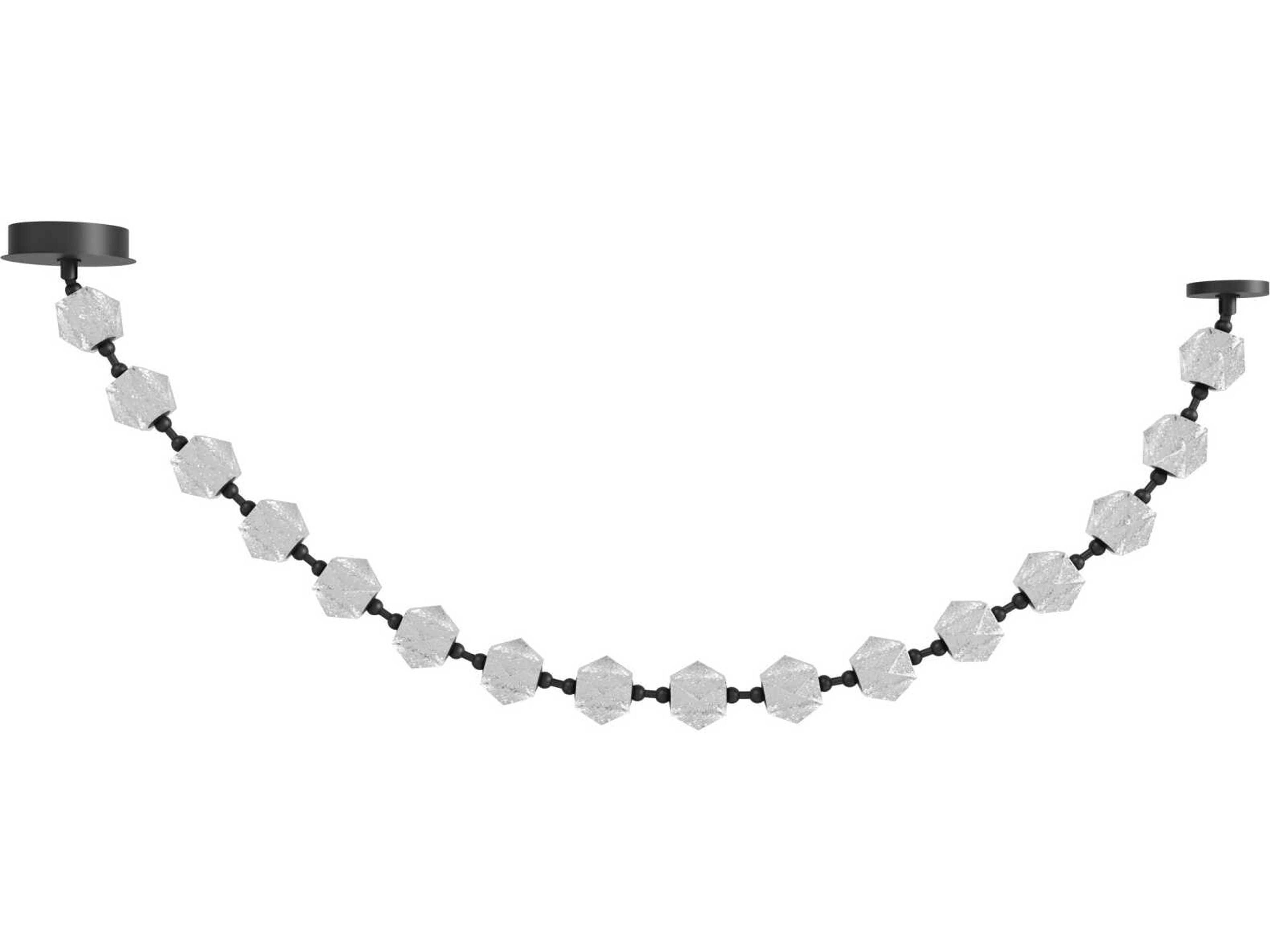 Beluga LED Linear Pendant with Faceted Acrylic Shades