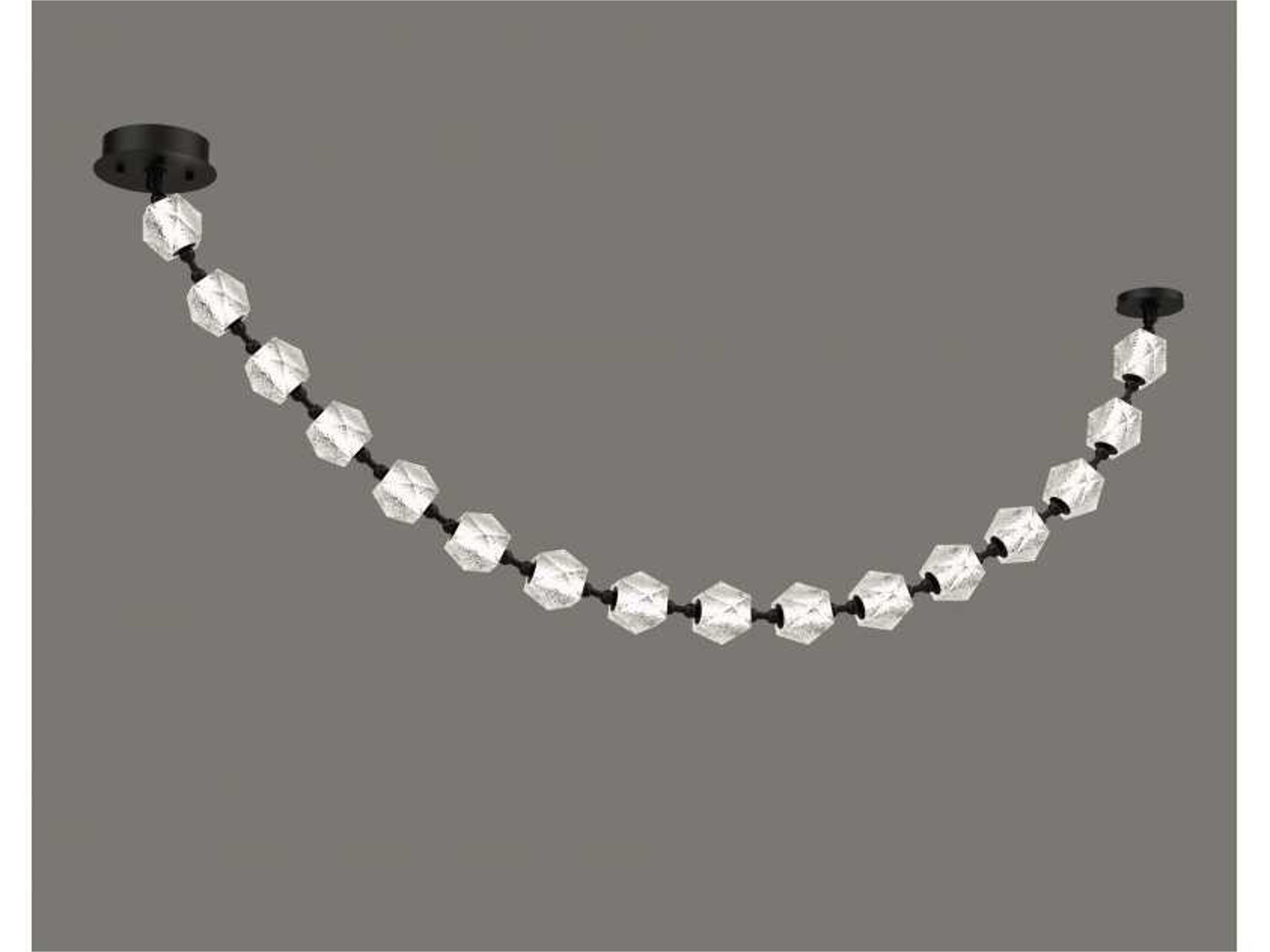 Avenue Lighting Beluga 16-Light Black Geometric Pendant