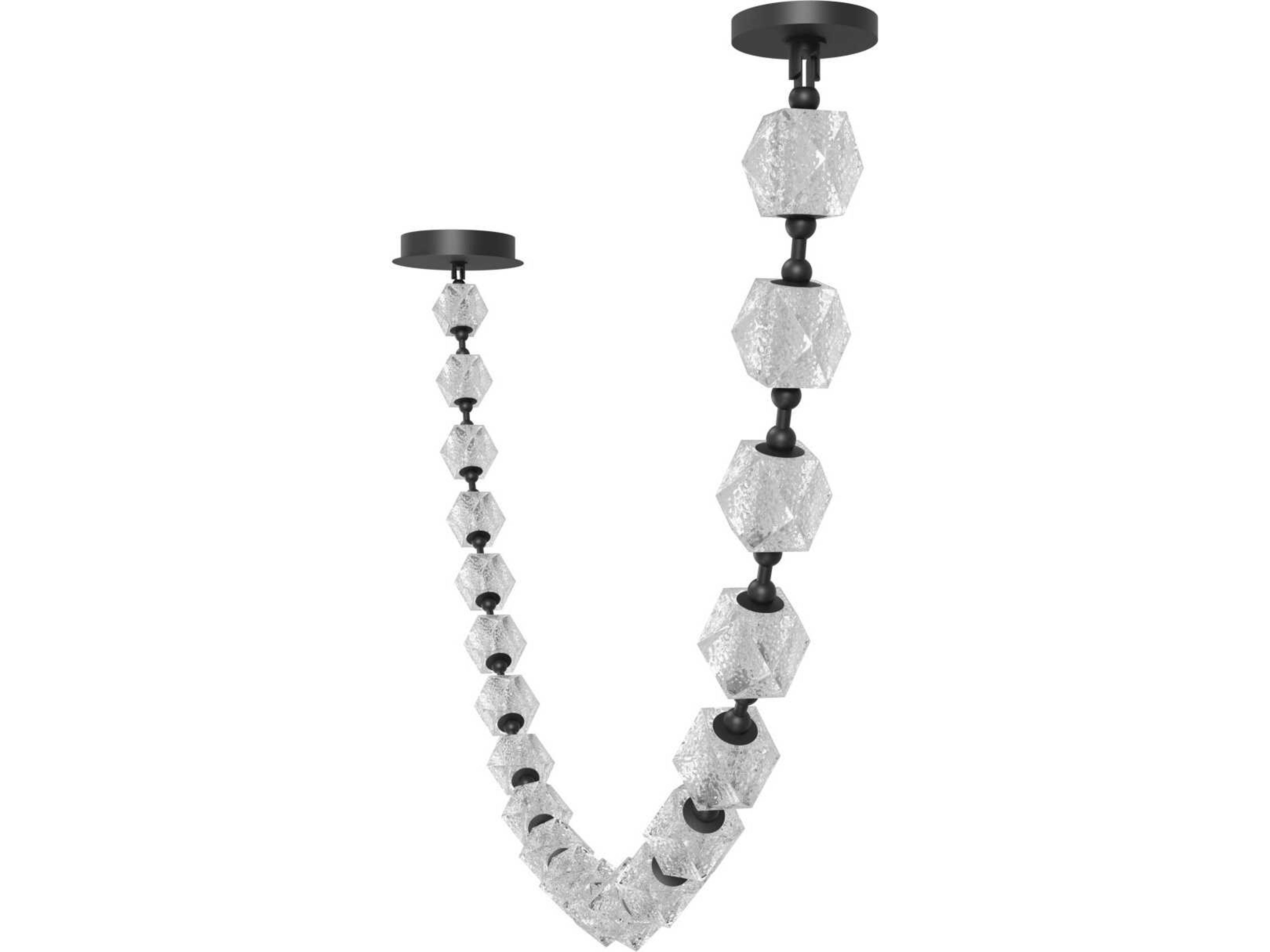 Avenue Lighting Beluga 20-Light Black Geometric Pendant