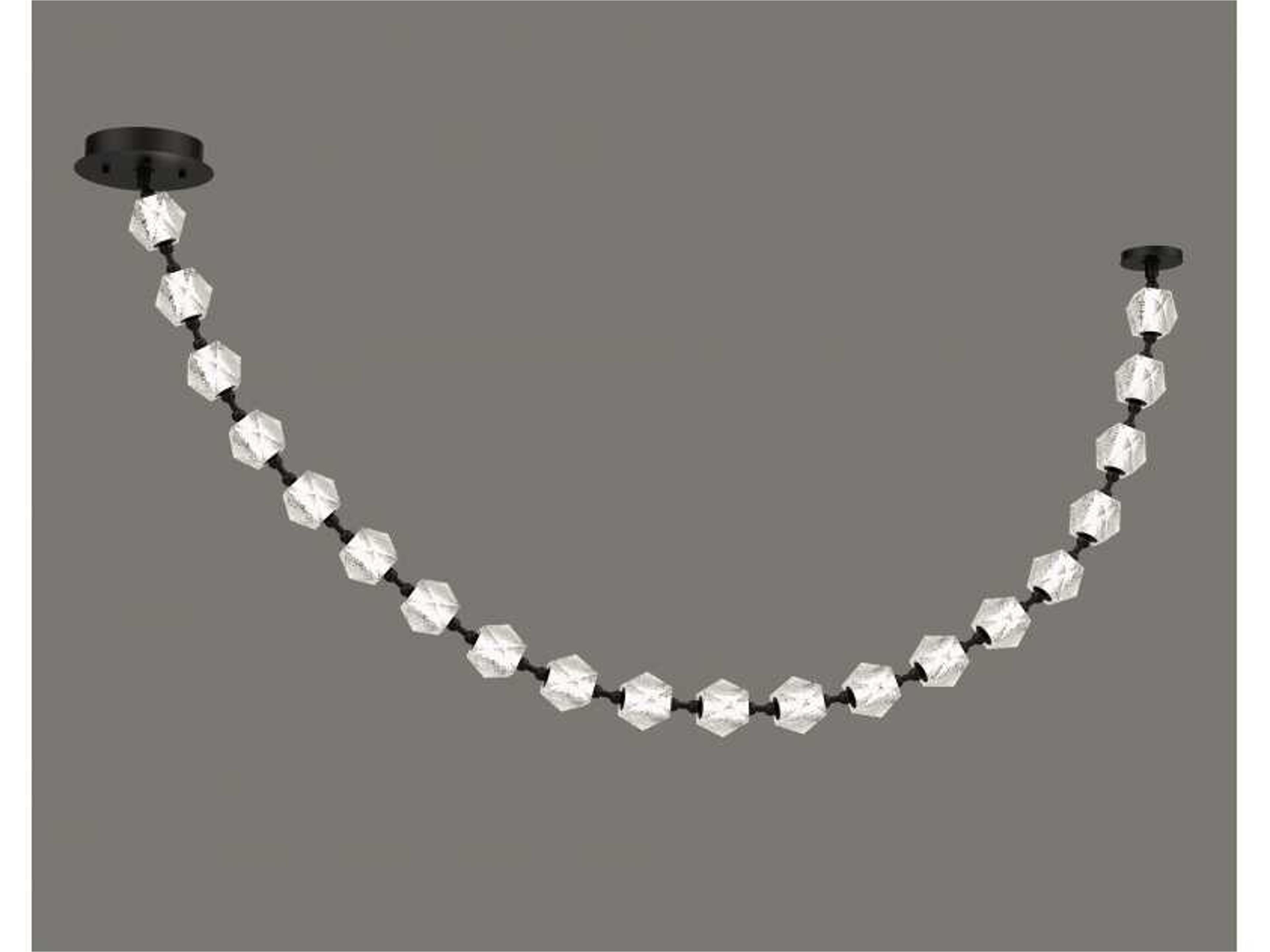 Avenue Lighting Beluga 20-Light Black Geometric Pendant