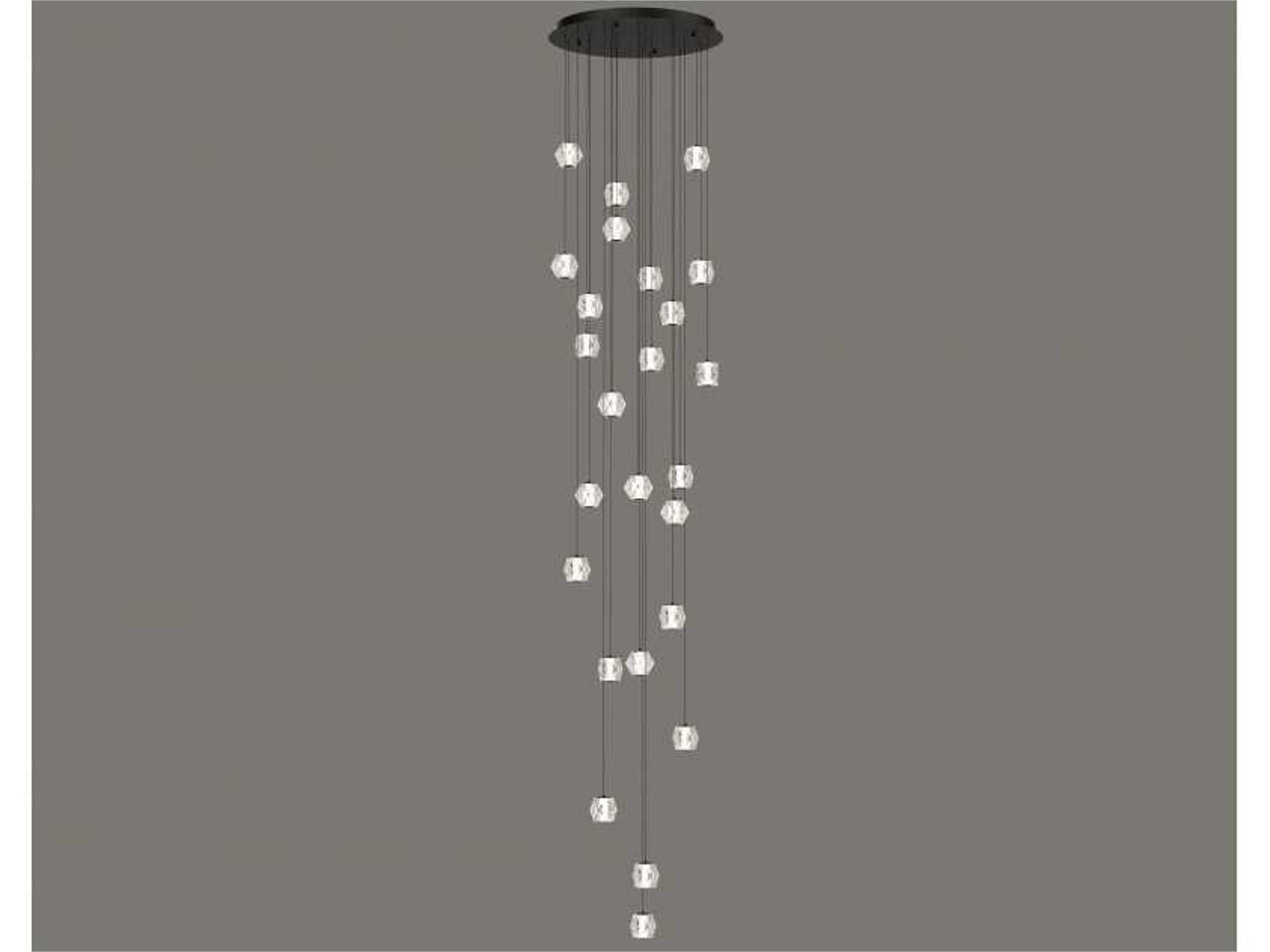 Avenue Lighting Beluga 25-Light Black Geometric Pendant