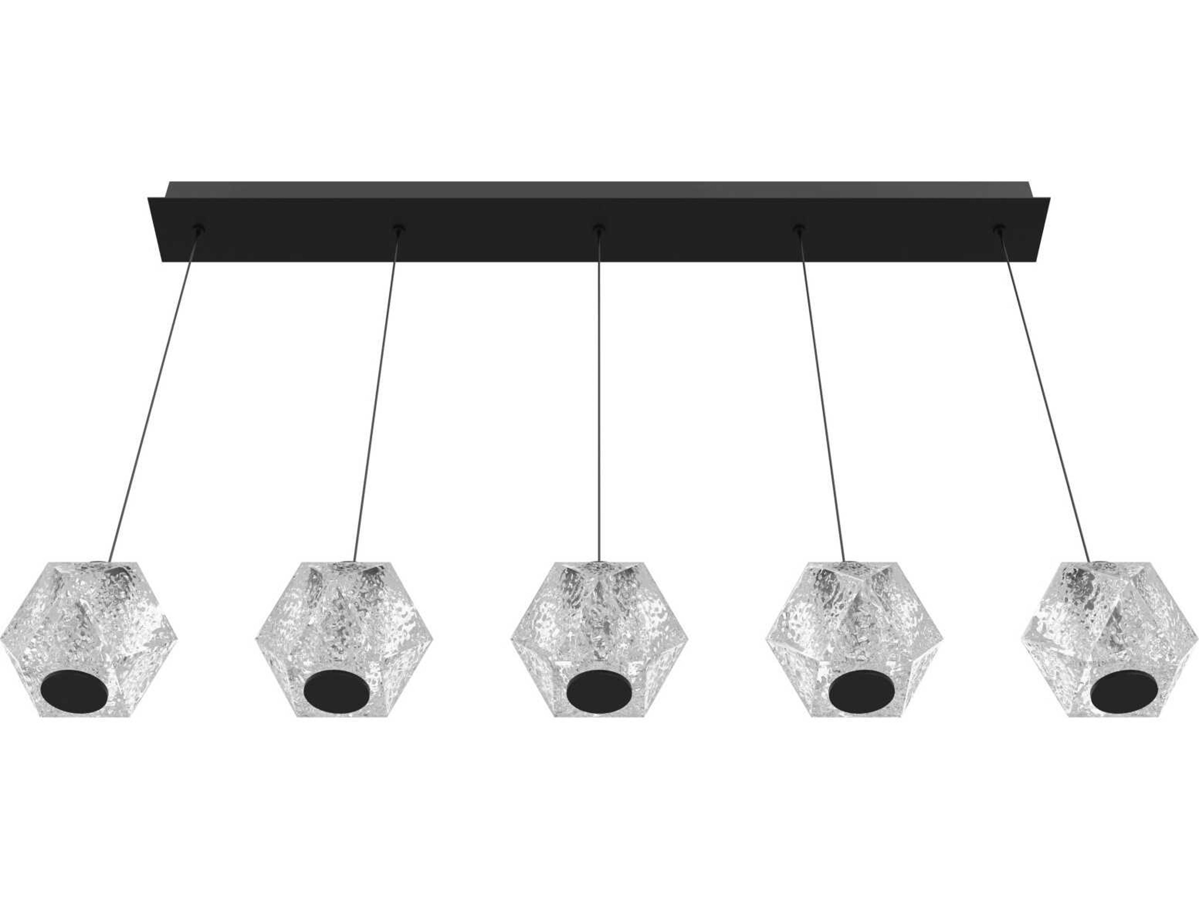 Avenue Lighting Beluga 5-Light Black Geometric Island Pendant