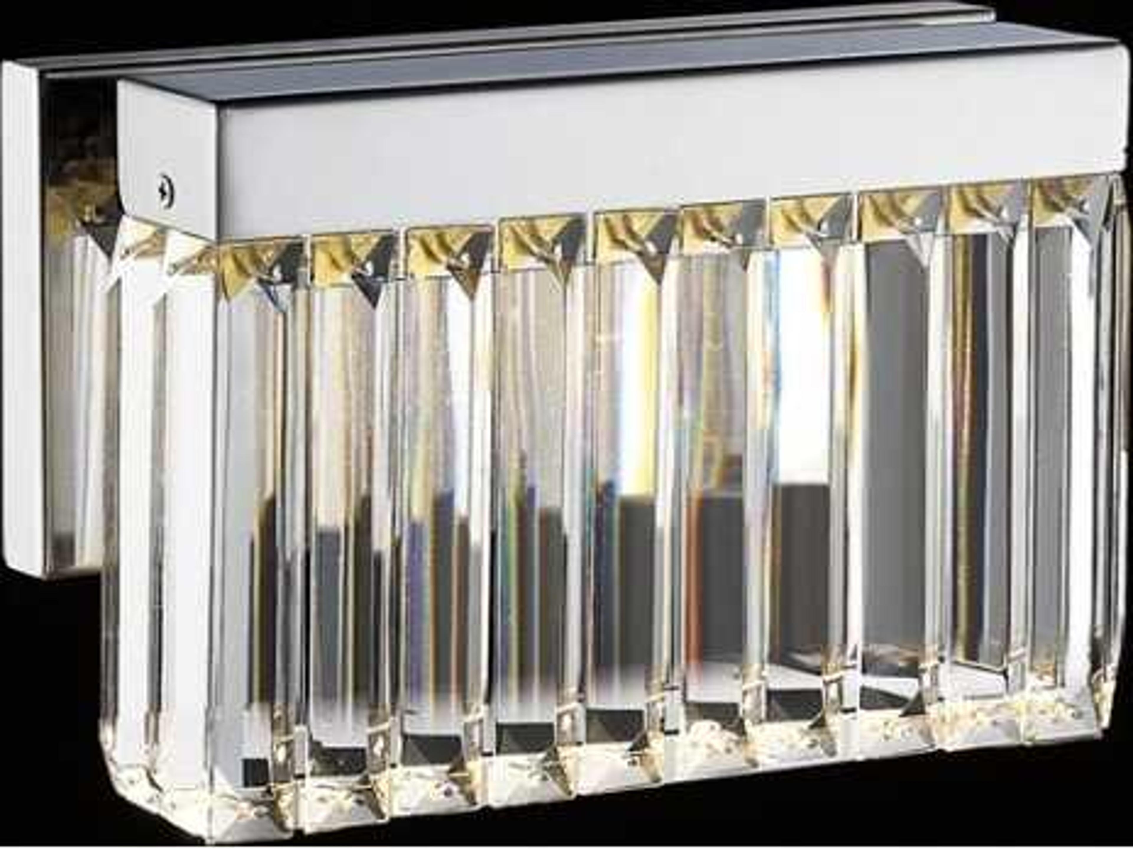Broadway Crystal Wall Sconce in Polished Nickel