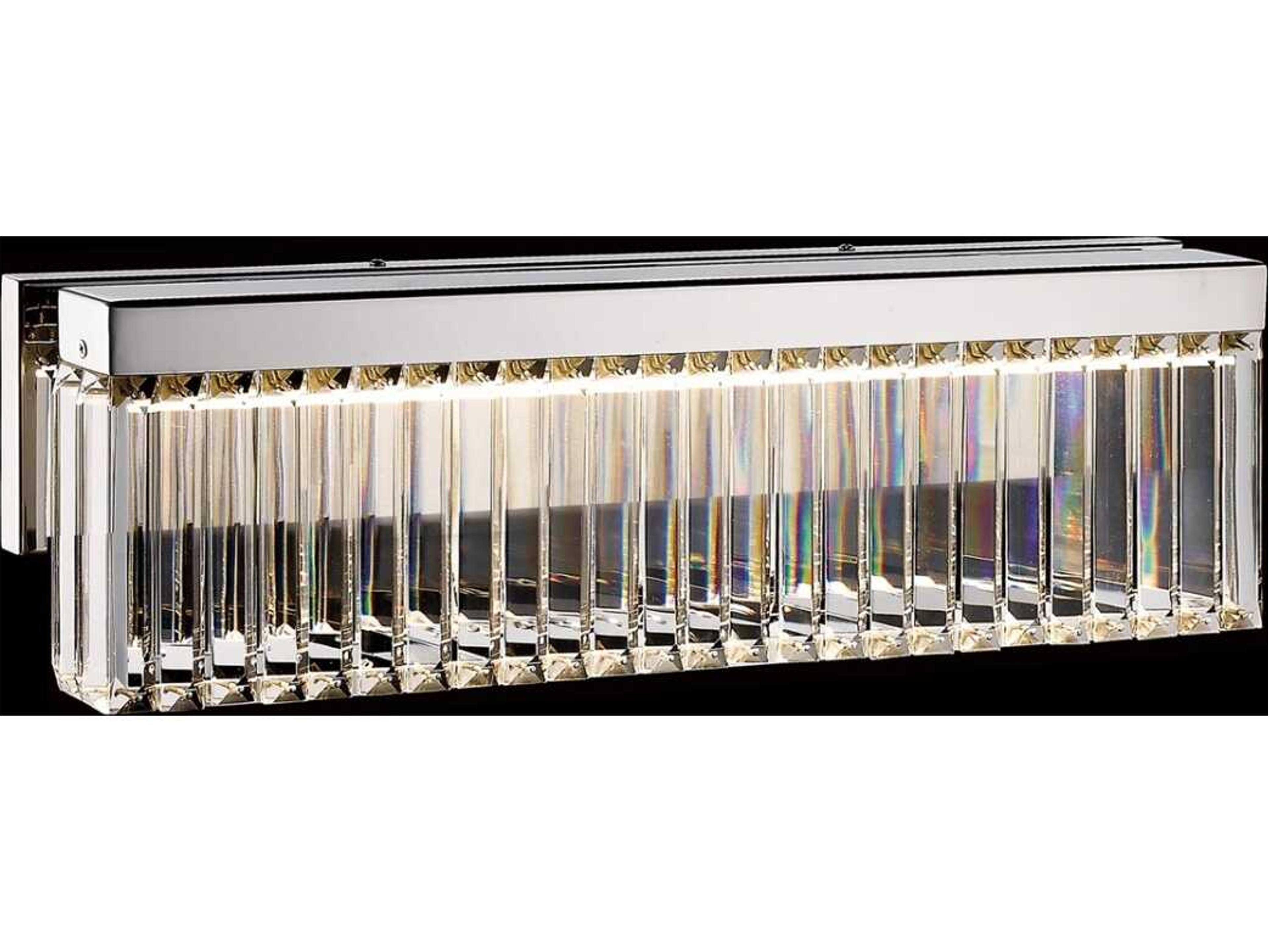 Broadway Wall Sconce in Polished Nickel with Crystals