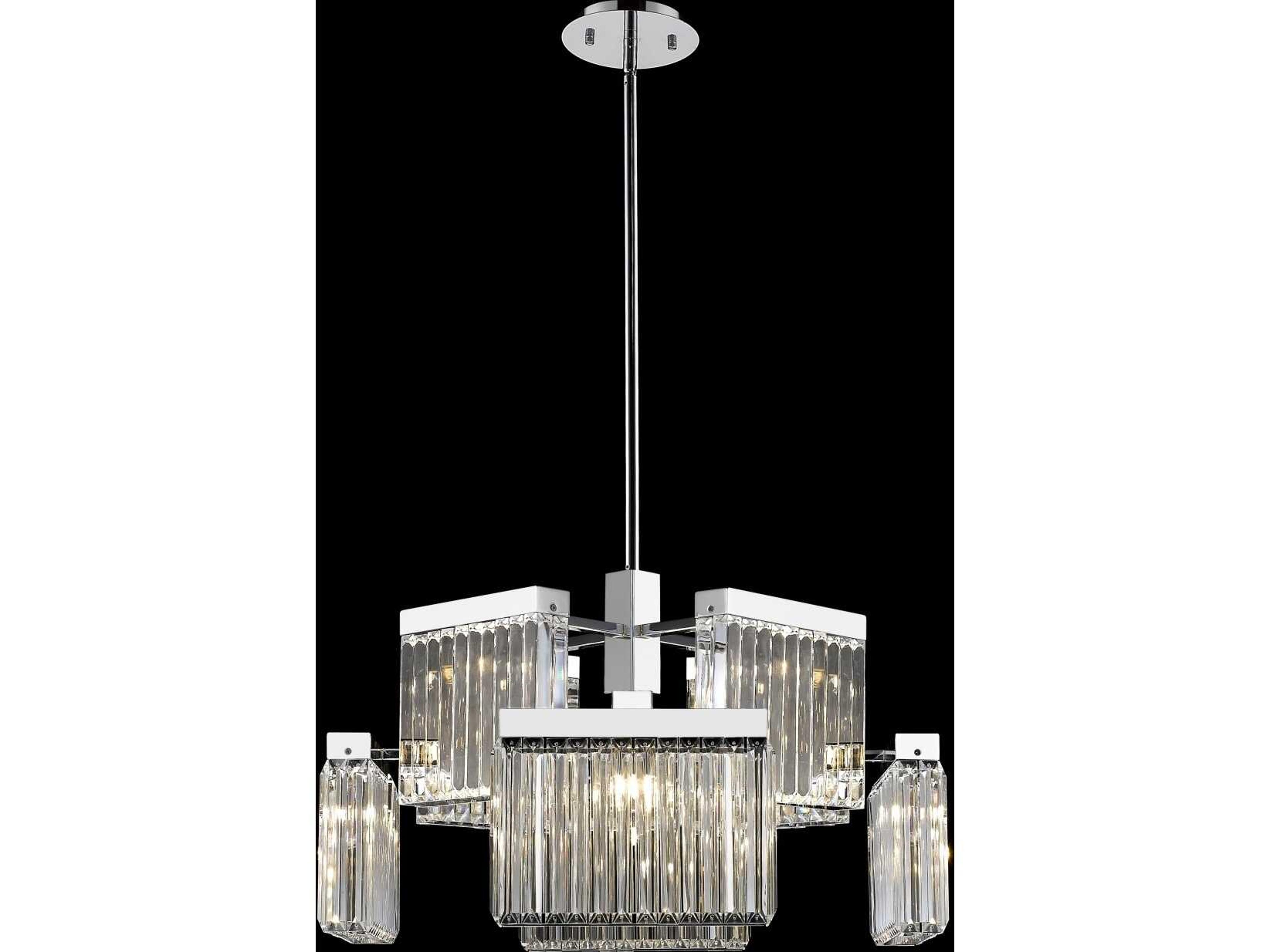 Avenue Lighting Broadway 8-Light Polished Nickel Chandelier