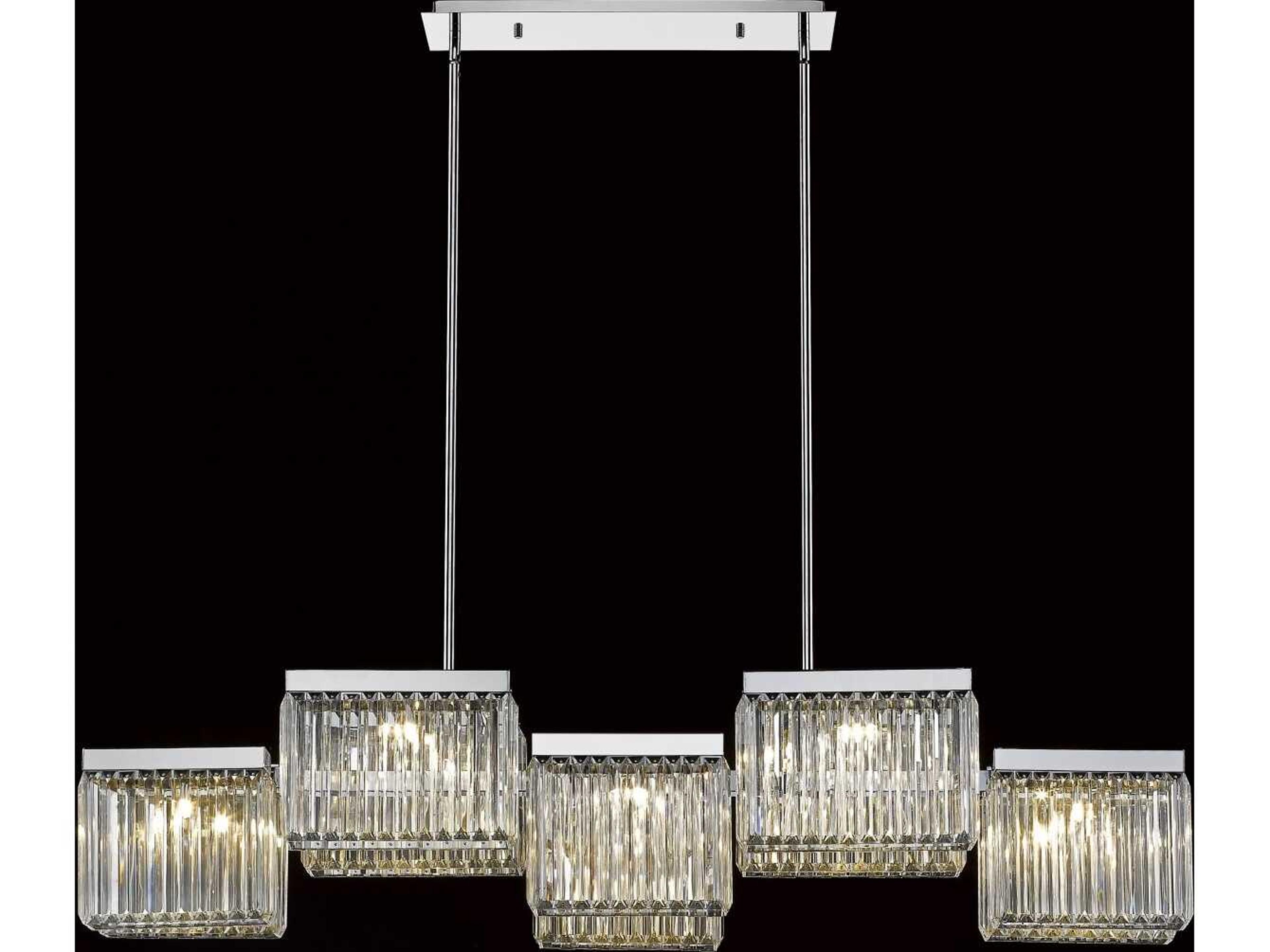 Avenue Lighting Broadway 10-Light Polished Nickel Island Pendant
