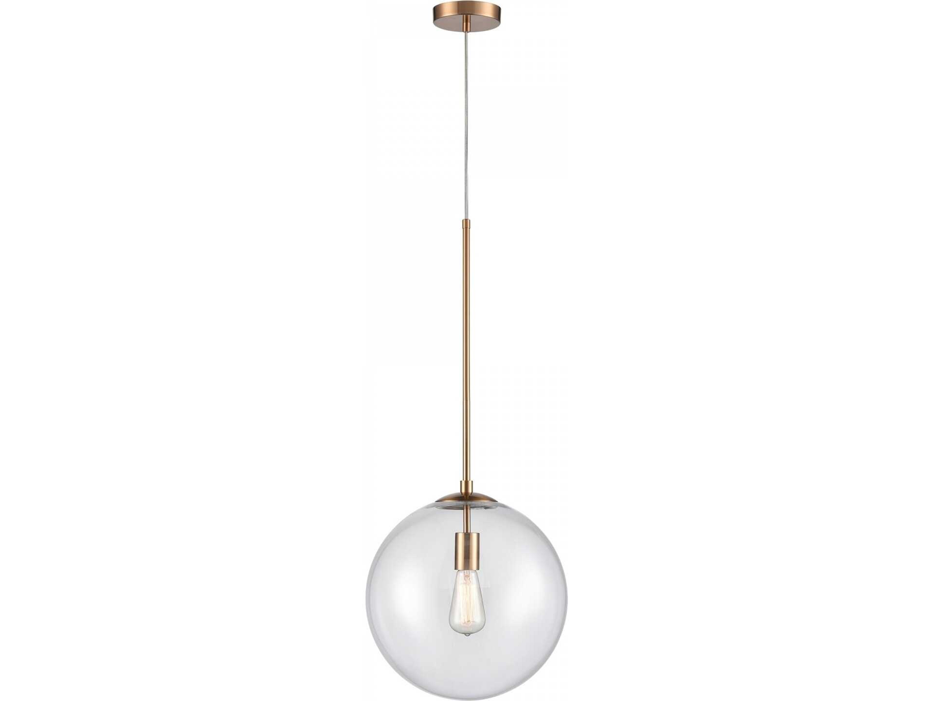 Delilah Globe Pendant Light Aged Brass Contemporary