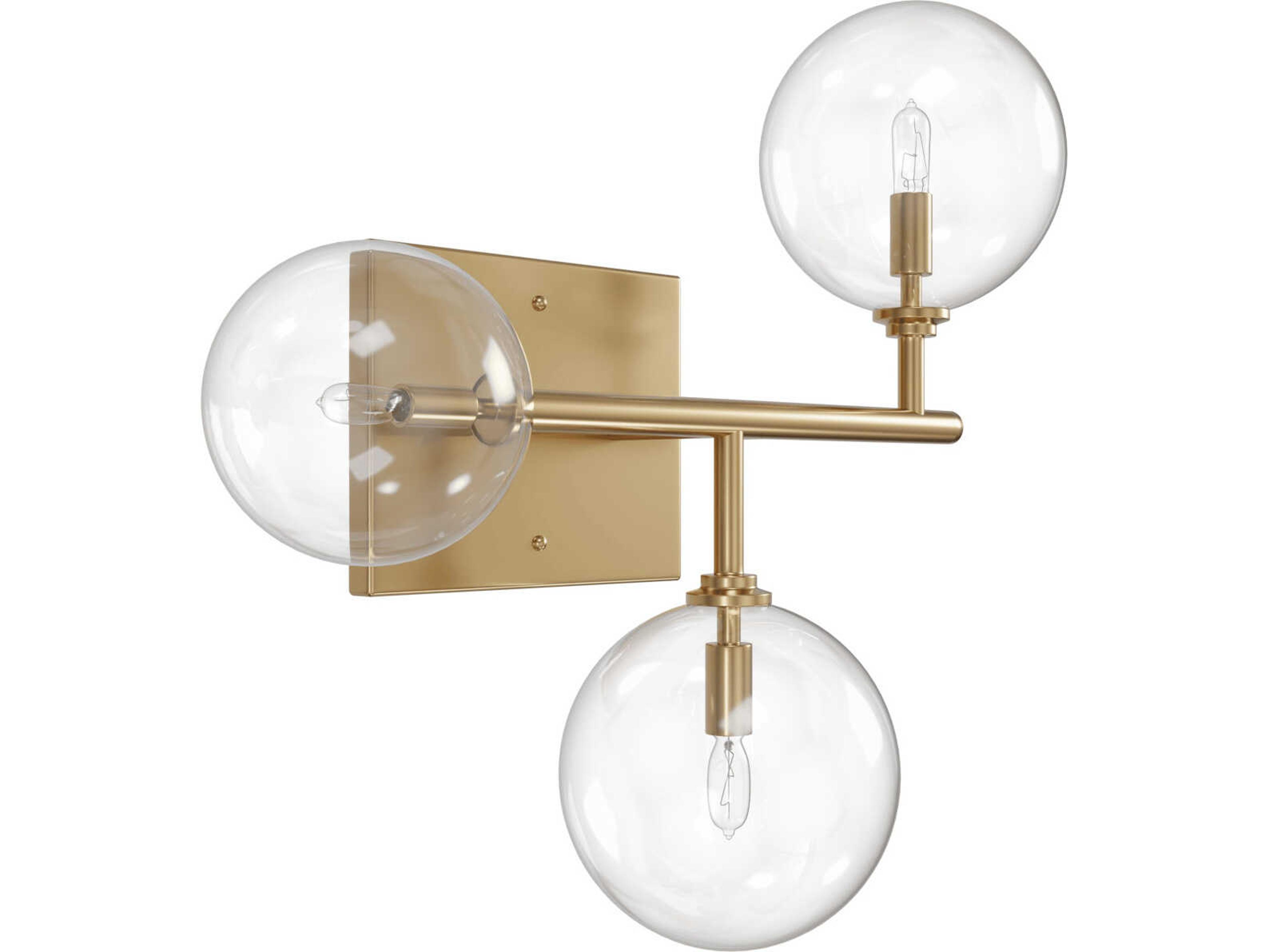 Avenue Lighting Delilah 3-Light Aged Brass Wall Sconce