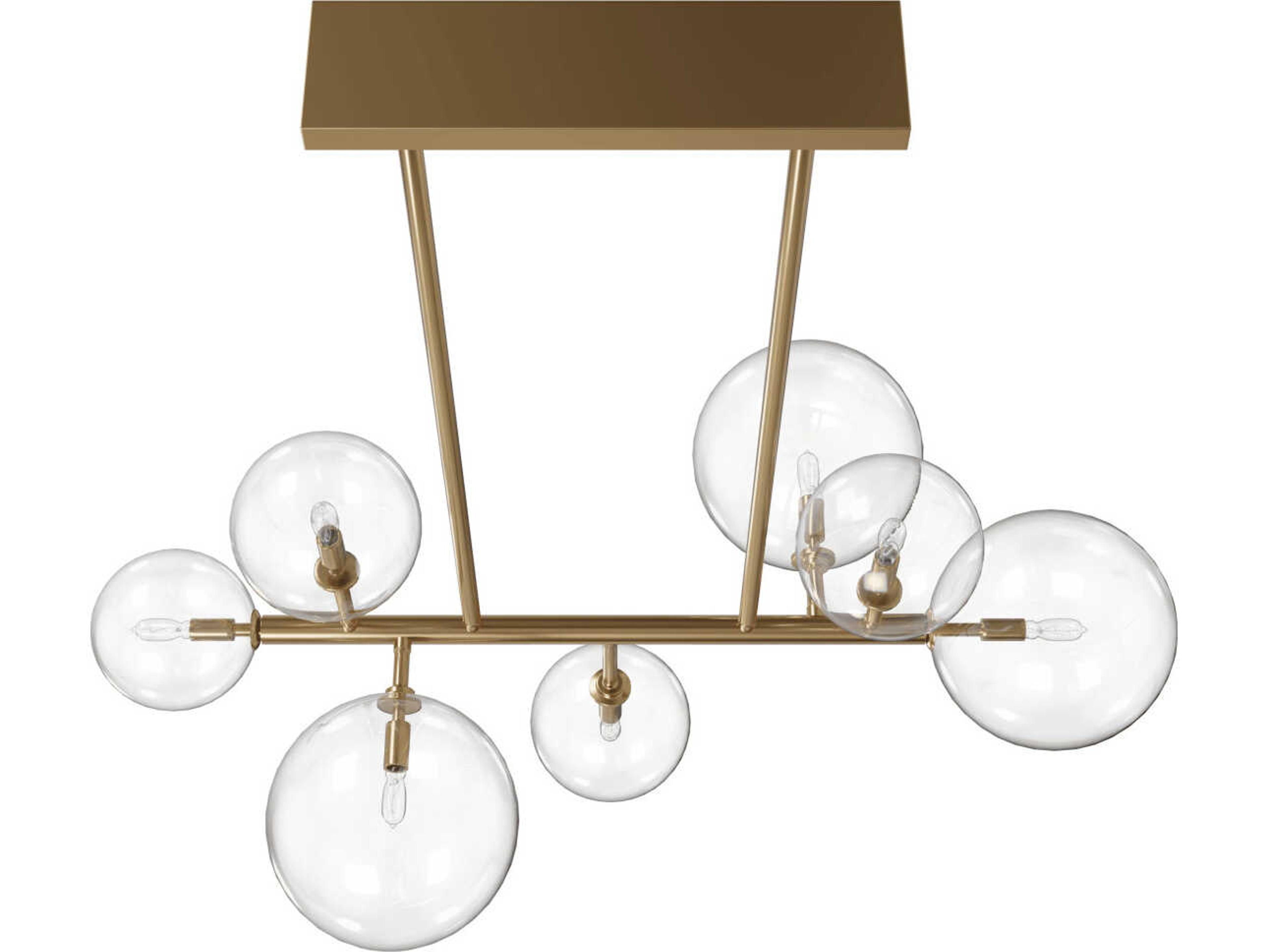 Avenue Lighting Delilah 7-Light Aged Brass Globe Island Pendant
