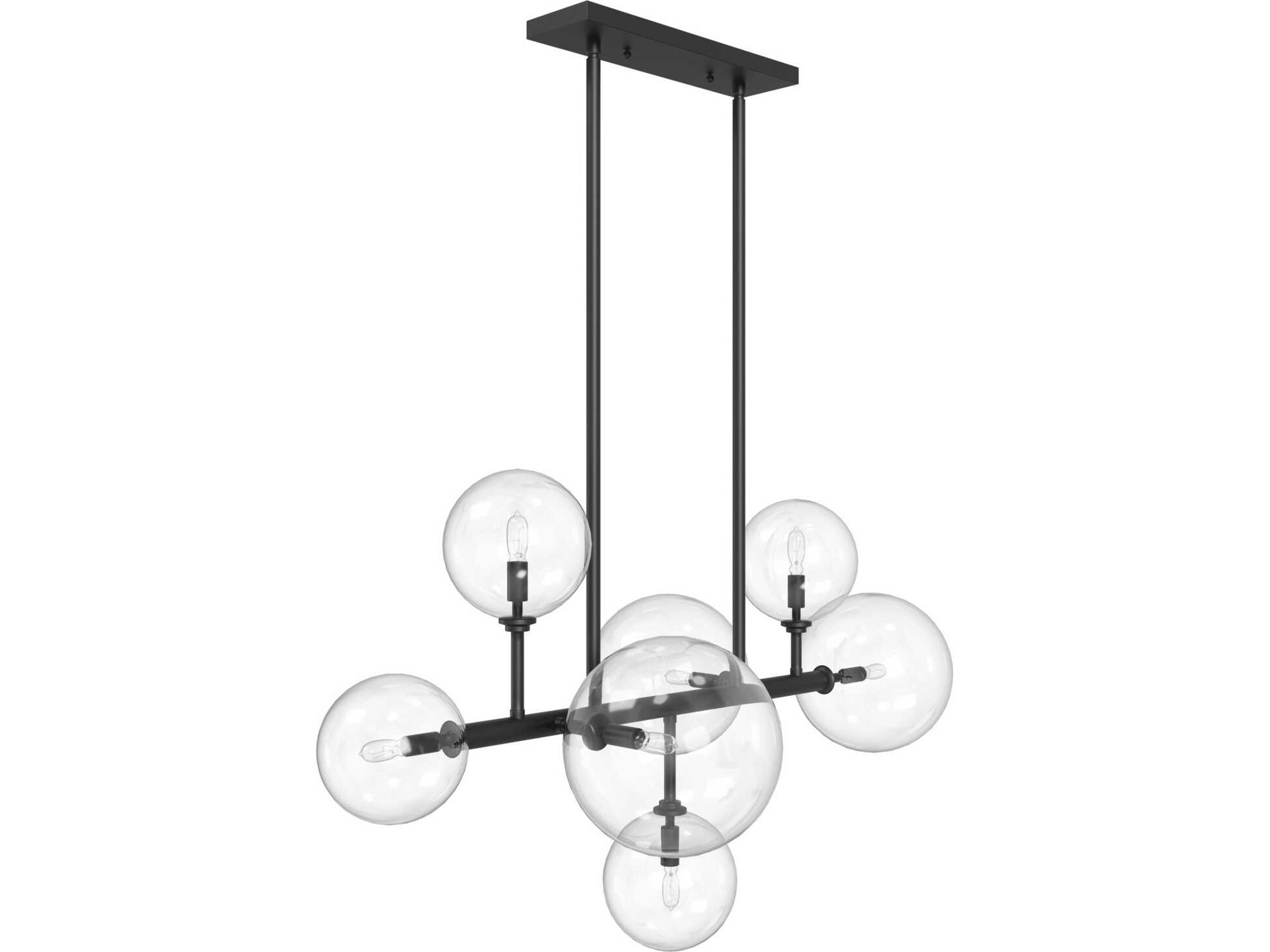 Avenue Lighting Delilah 7-Light Black Globe Island Pendant