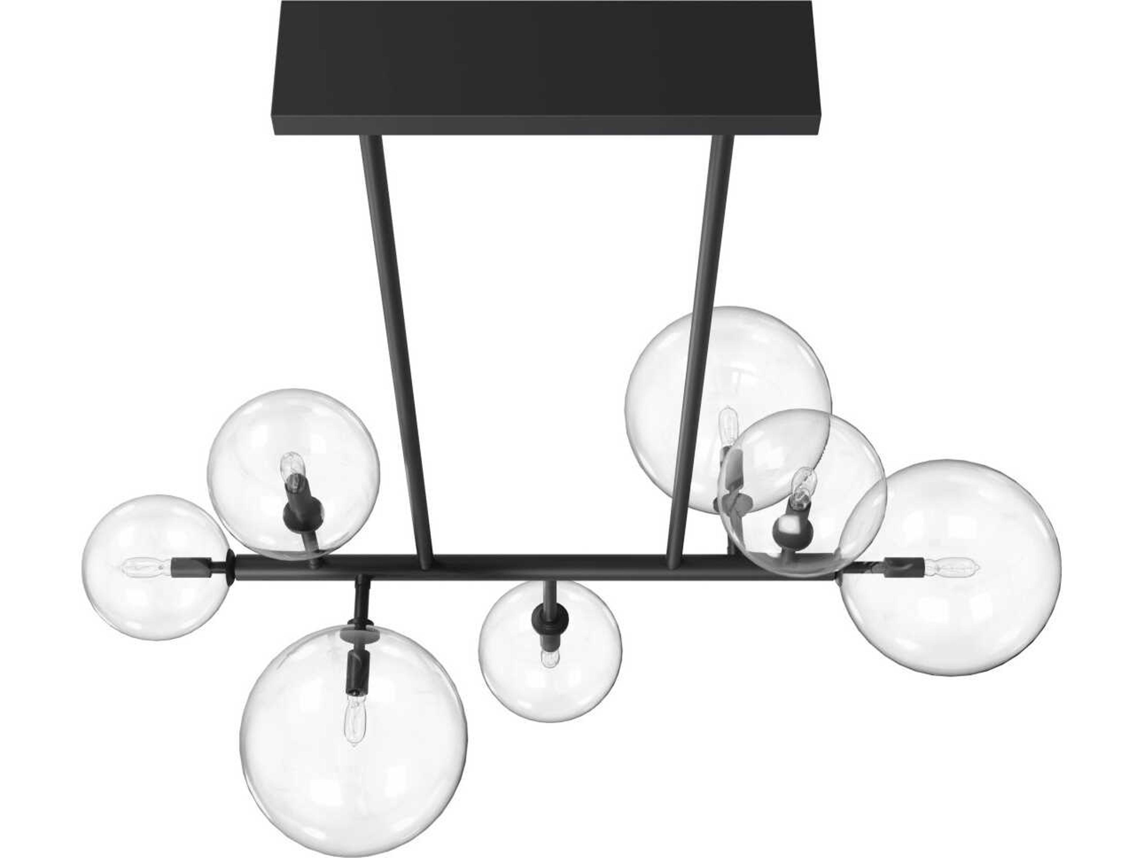 Avenue Lighting Delilah 7-Light Black Globe Island Pendant