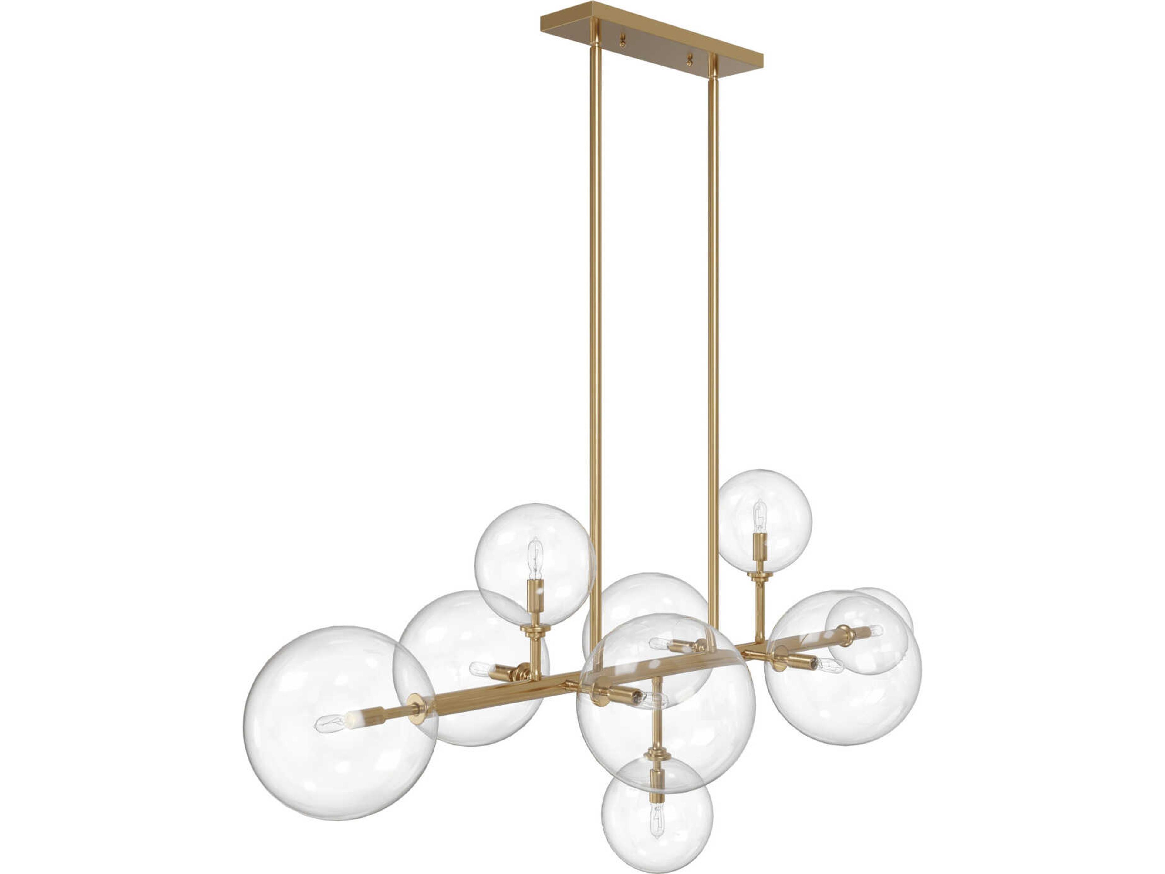 Avenue Lighting Delilah 9-Light Aged Brass Globe Island Pendant