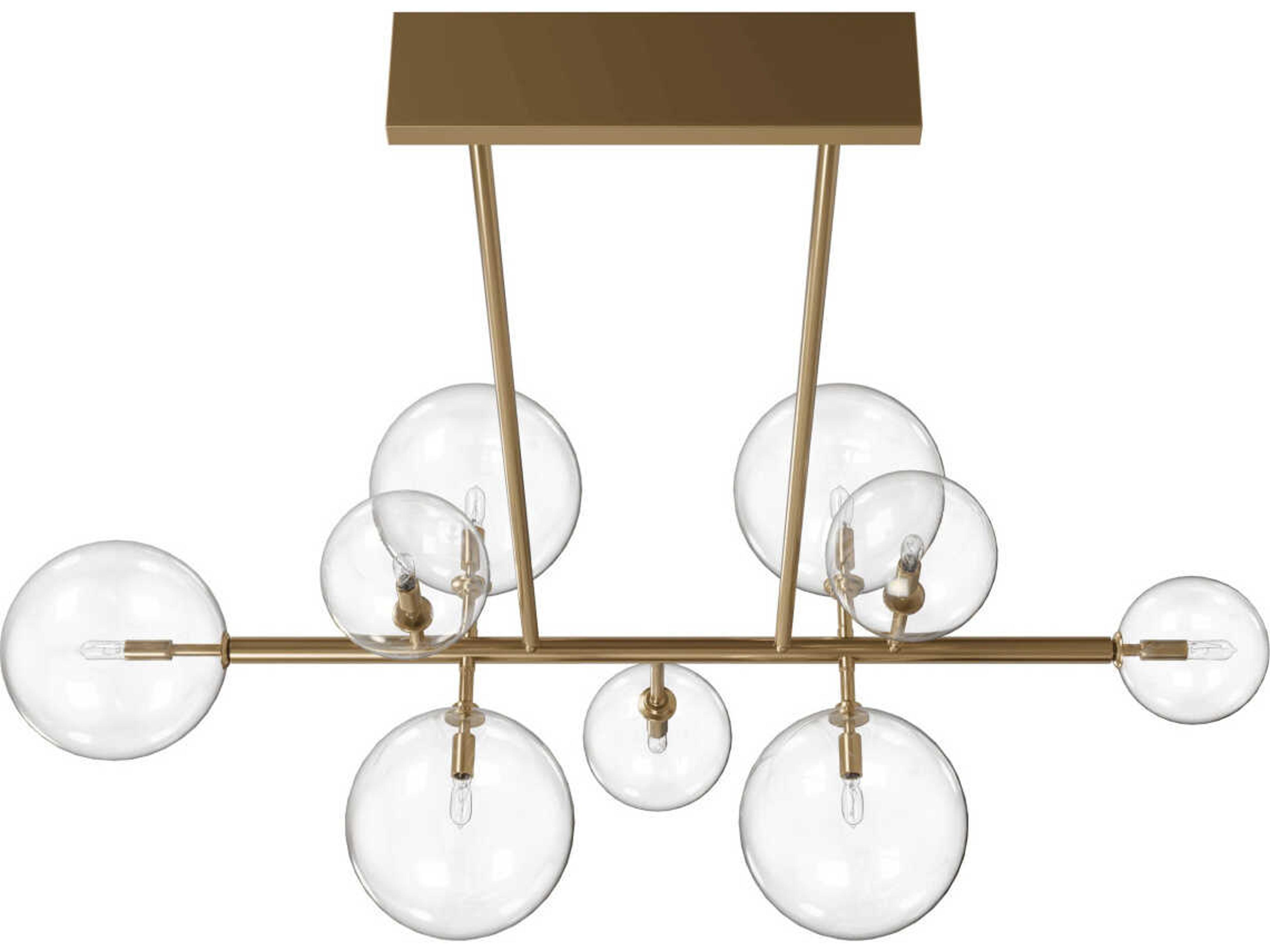 Avenue Lighting Delilah 9-Light Aged Brass Globe Island Pendant