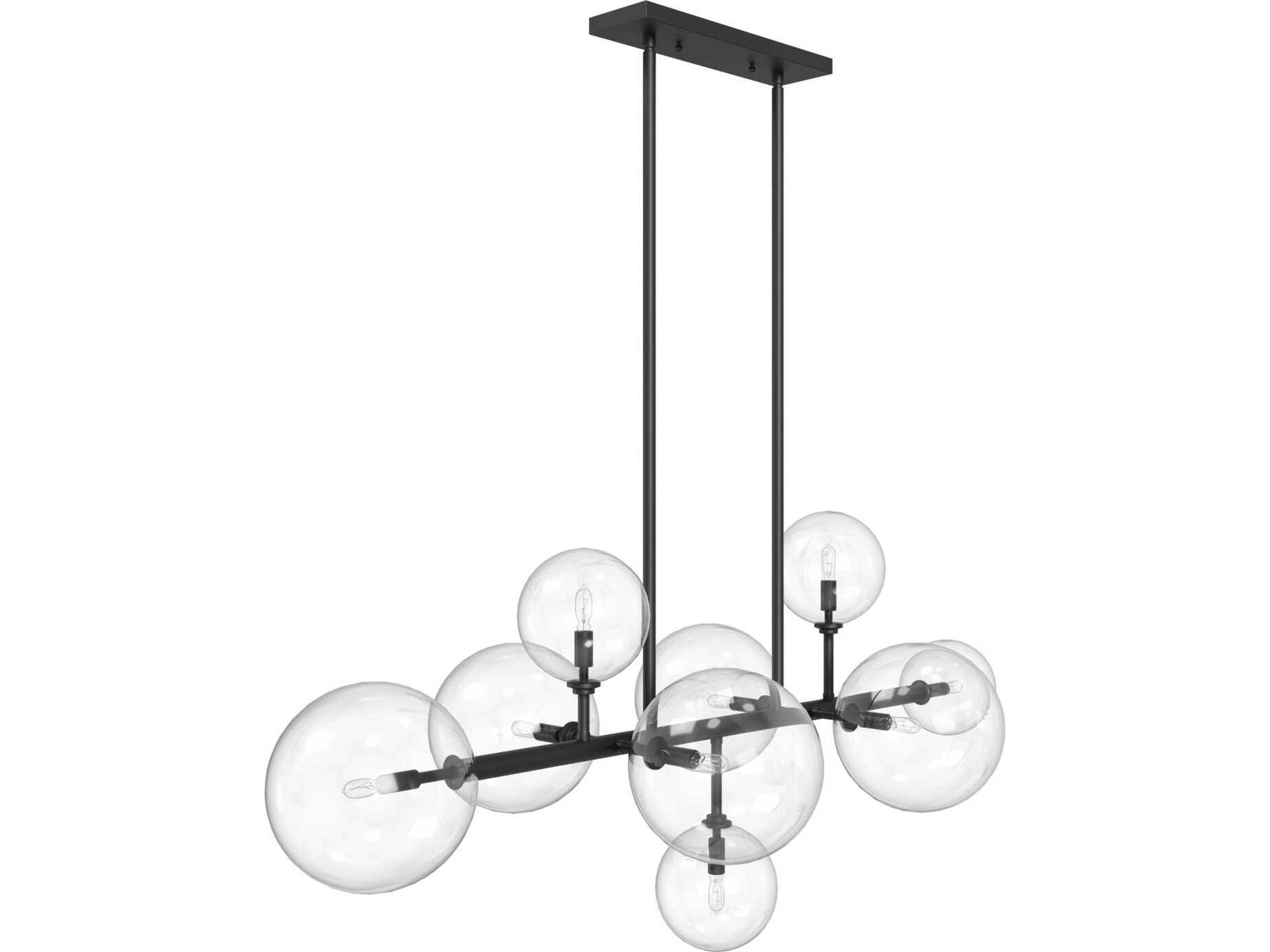 Avenue Lighting Delilah 9-Light Black Globe Island Pendant