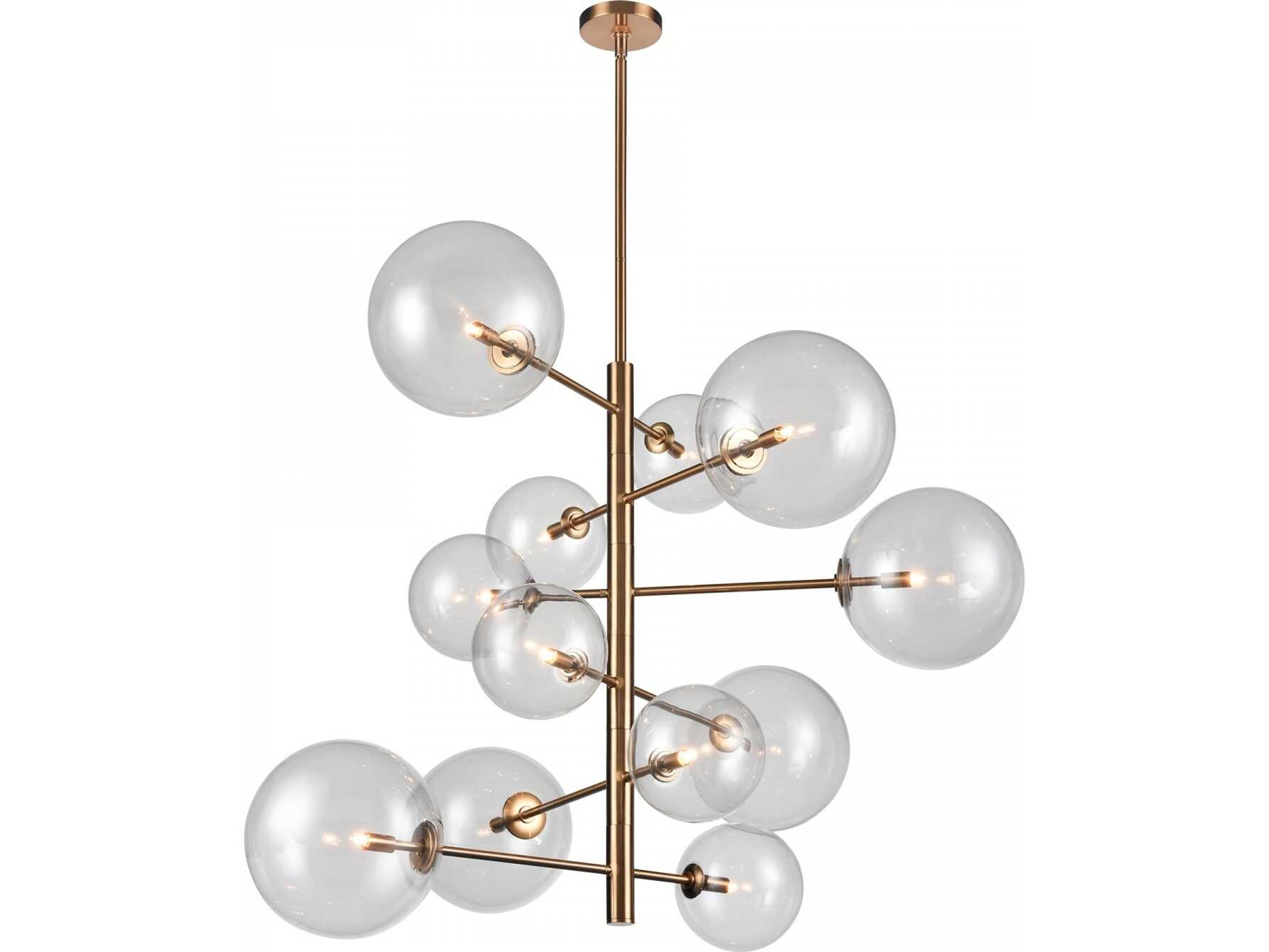 Delilah Chandelier in Aged Brass A Modern Sputnik Fixture