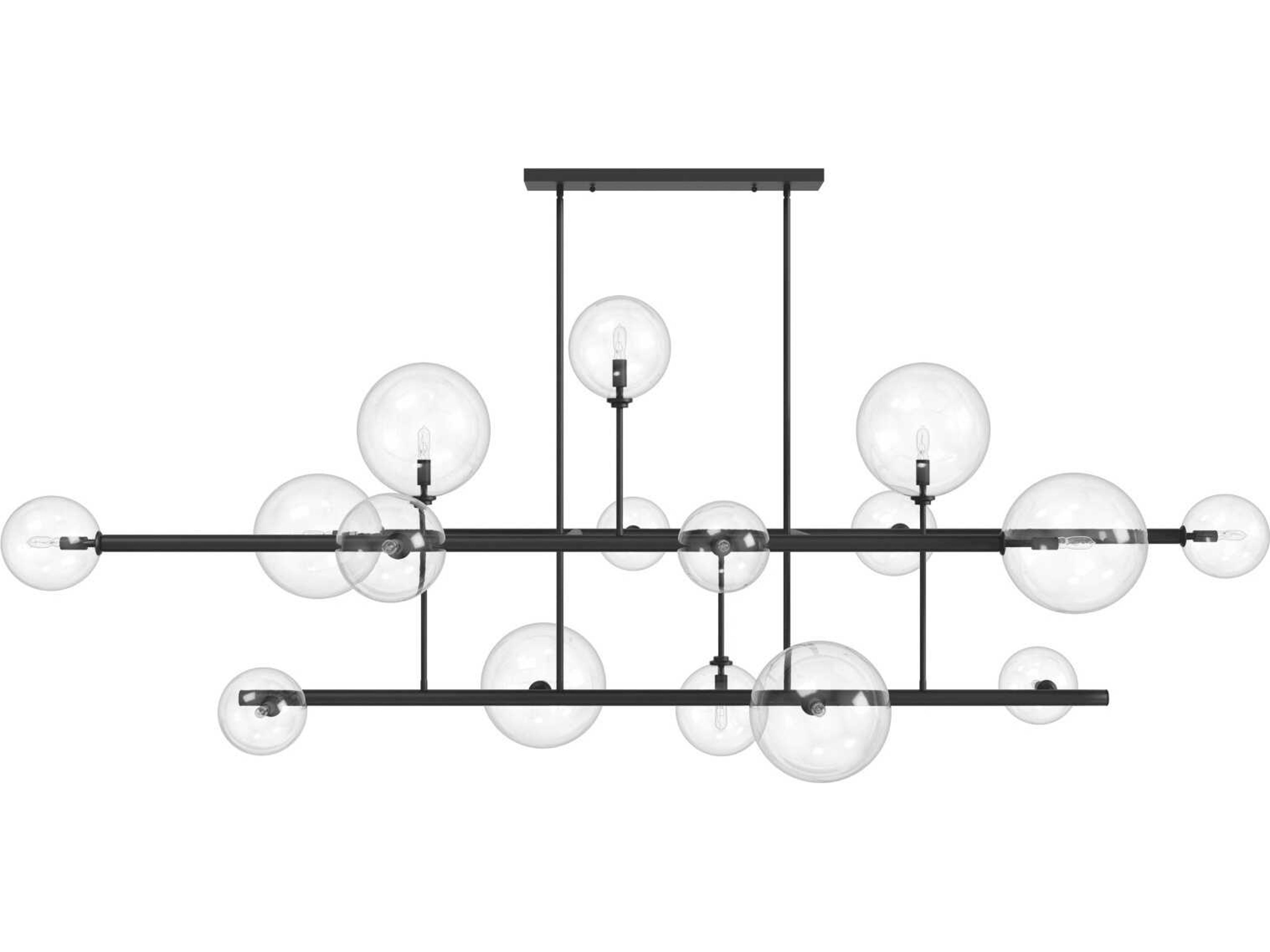 Avenue Lighting Delilah 16-Light Black Globe Island Pendant