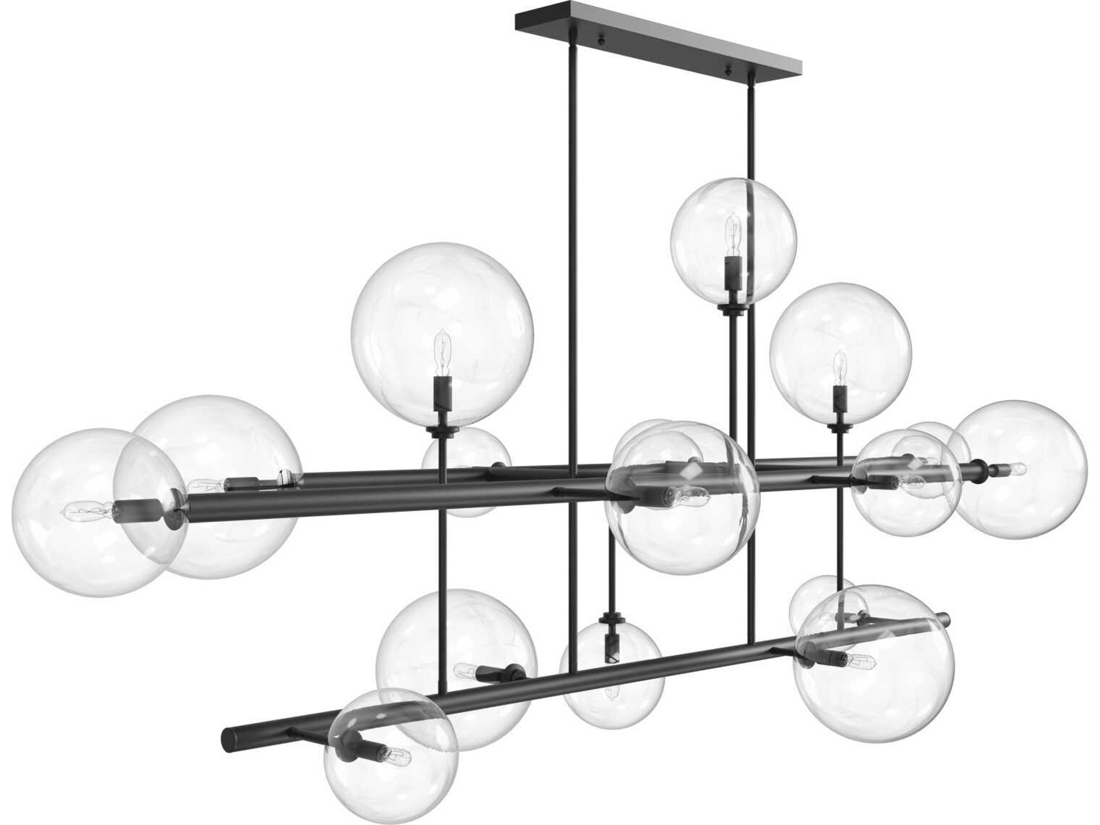 Avenue Lighting Delilah 16-Light Black Globe Island Pendant