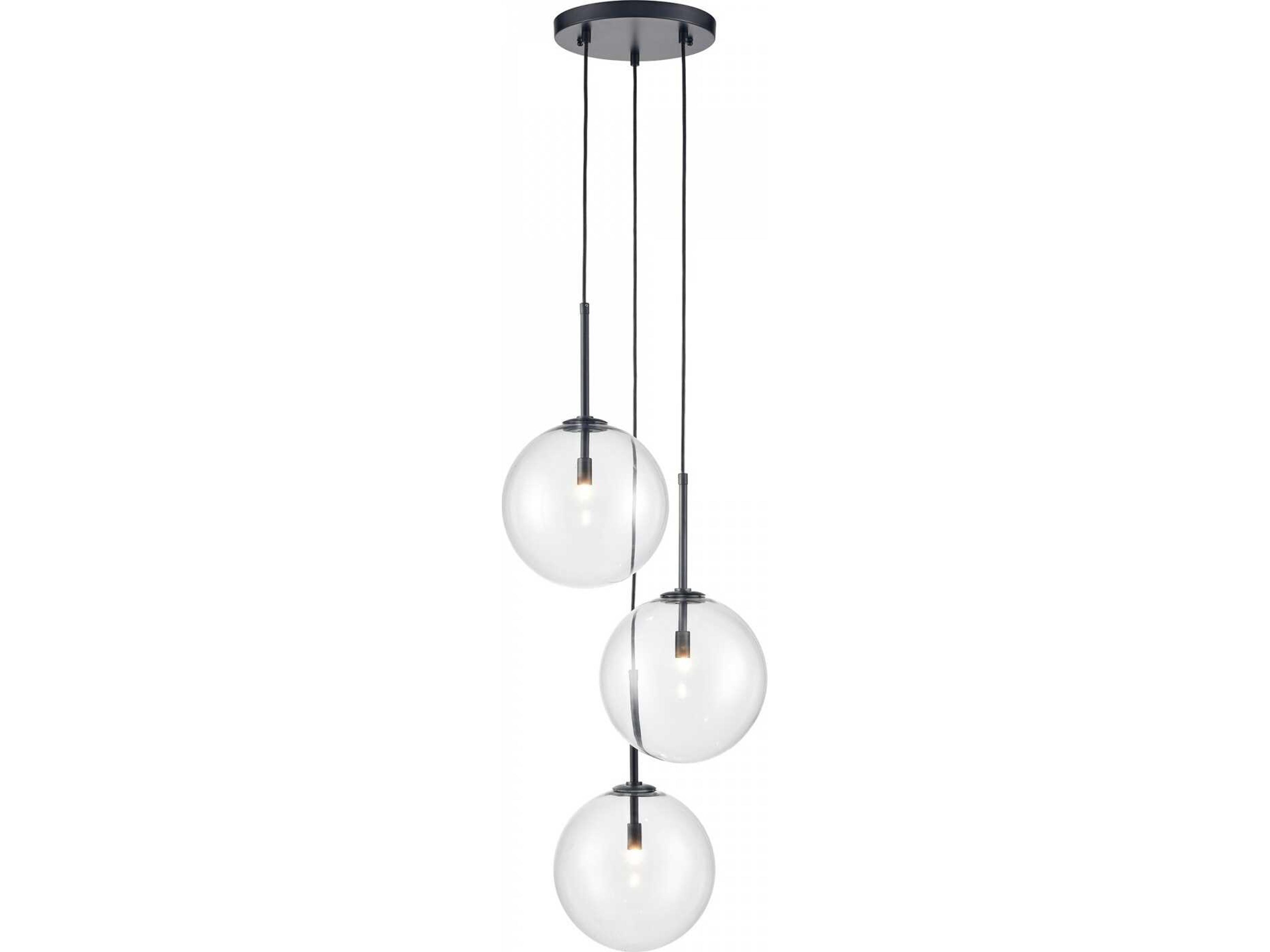 Delilah Multi Port Pendant Light in Black