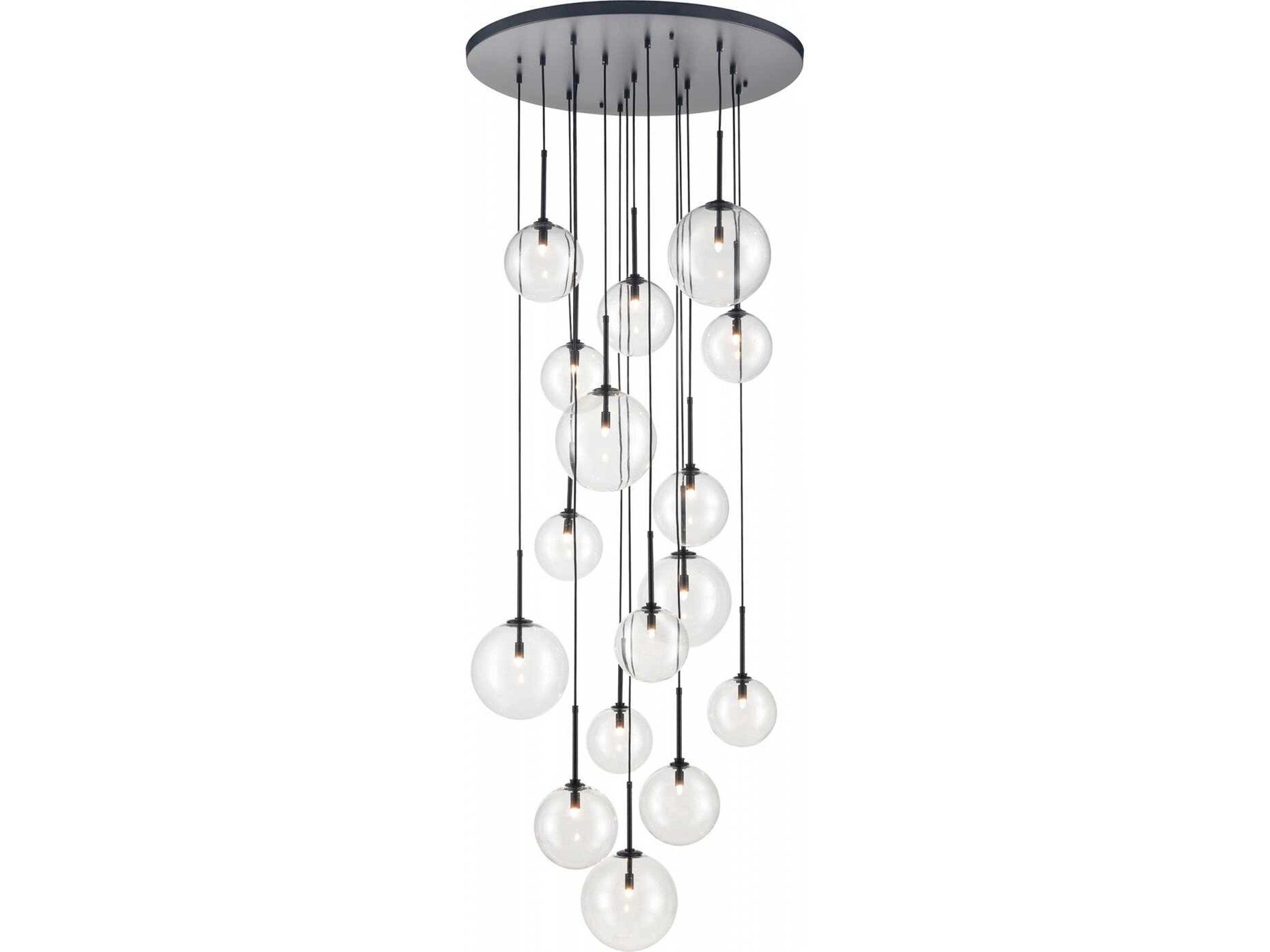 Delilah Round Multi Light Pendant Modern Statement