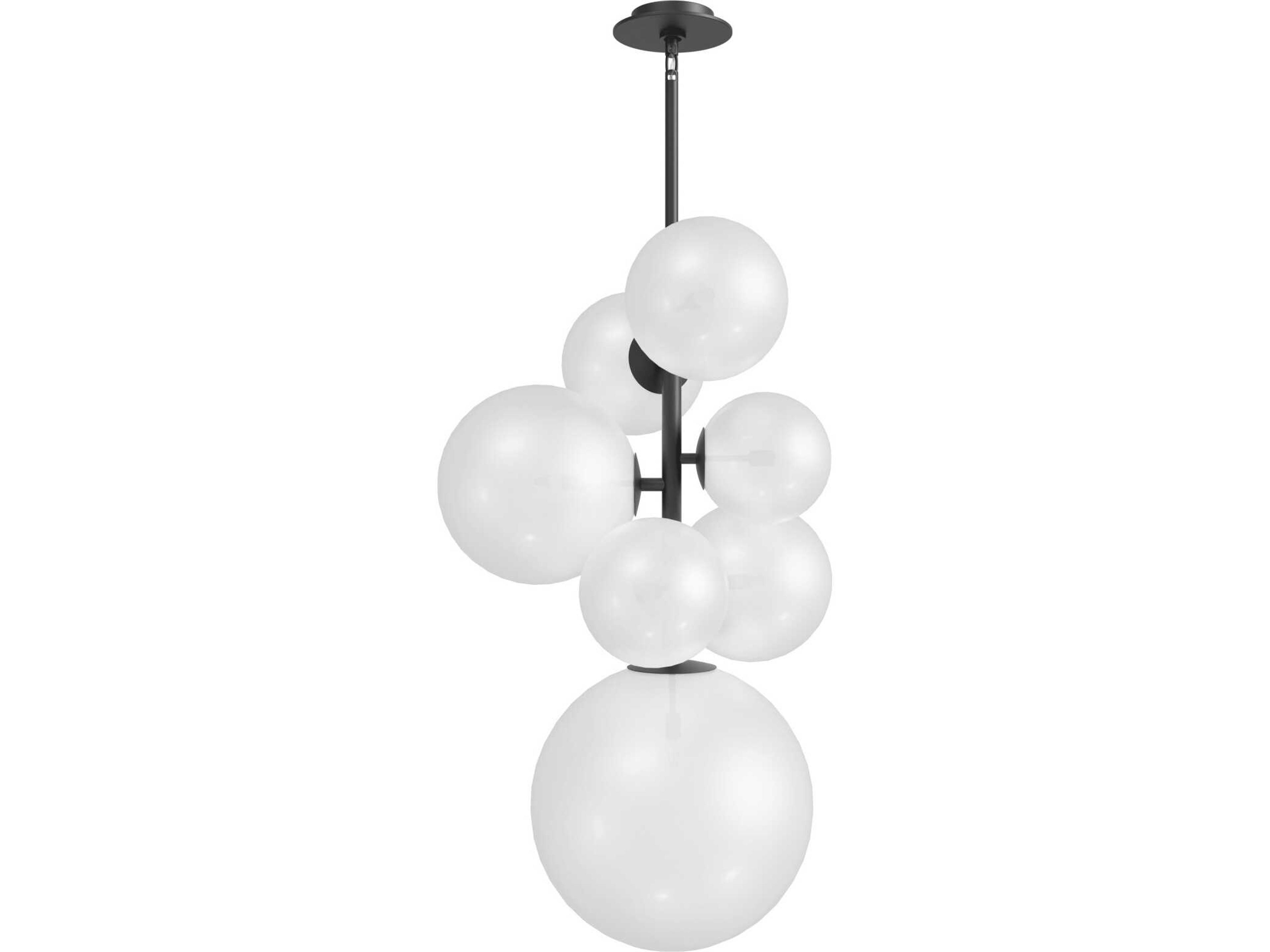 Delilah 7 Light Pendant Chandelier with Frosted Glass