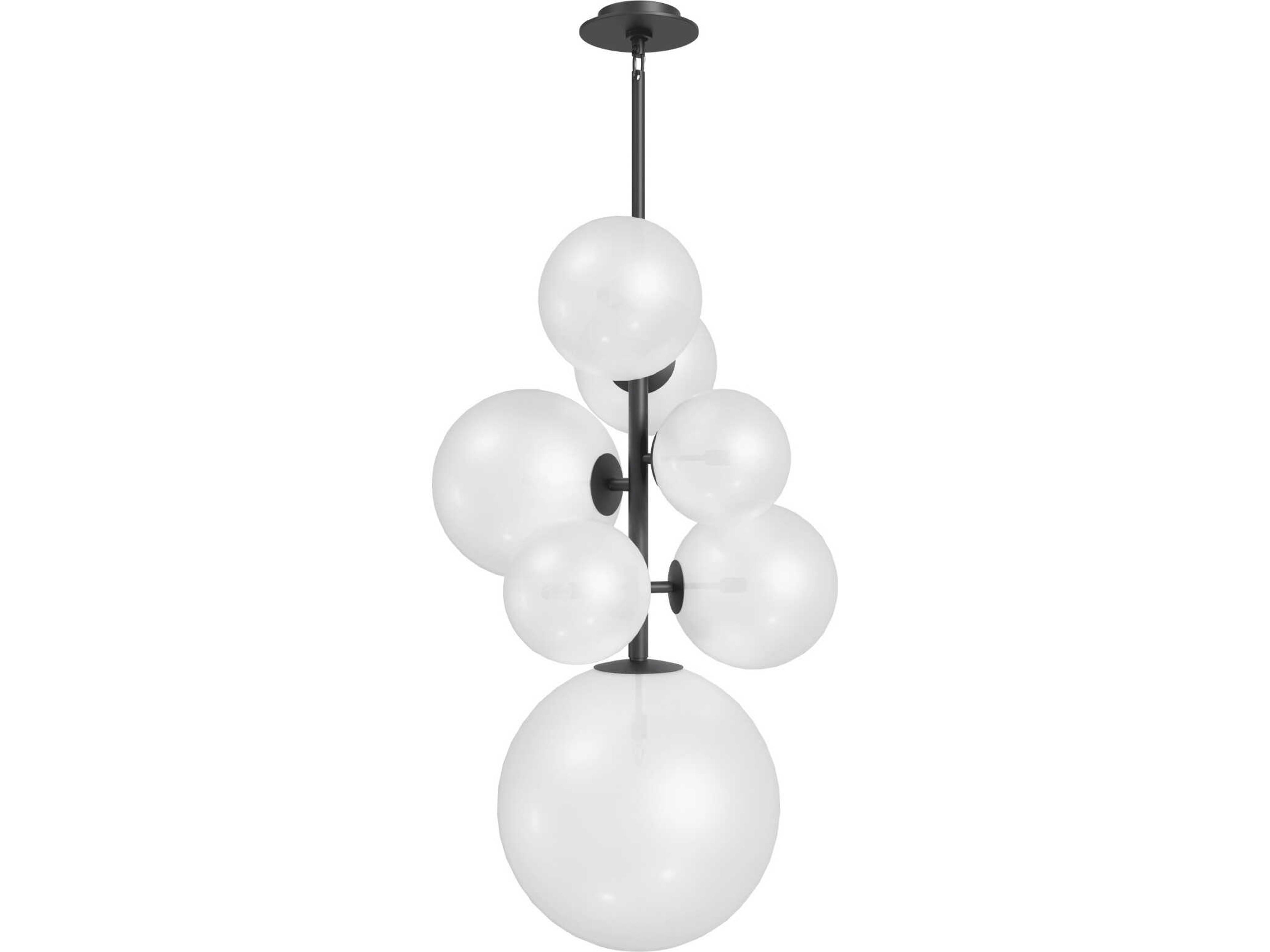 Avenue Lighting Delilah 7-Light Black Globe Pendant