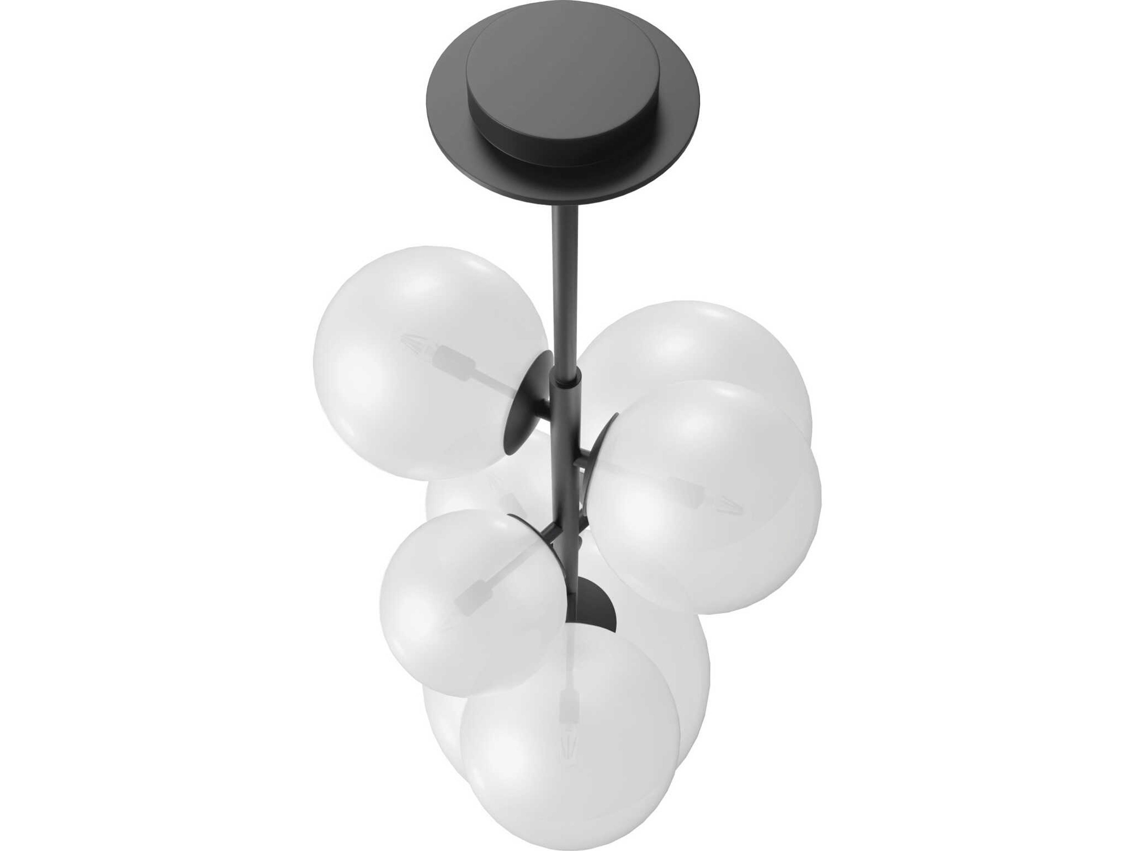 Avenue Lighting Delilah 7-Light Black Globe Pendant