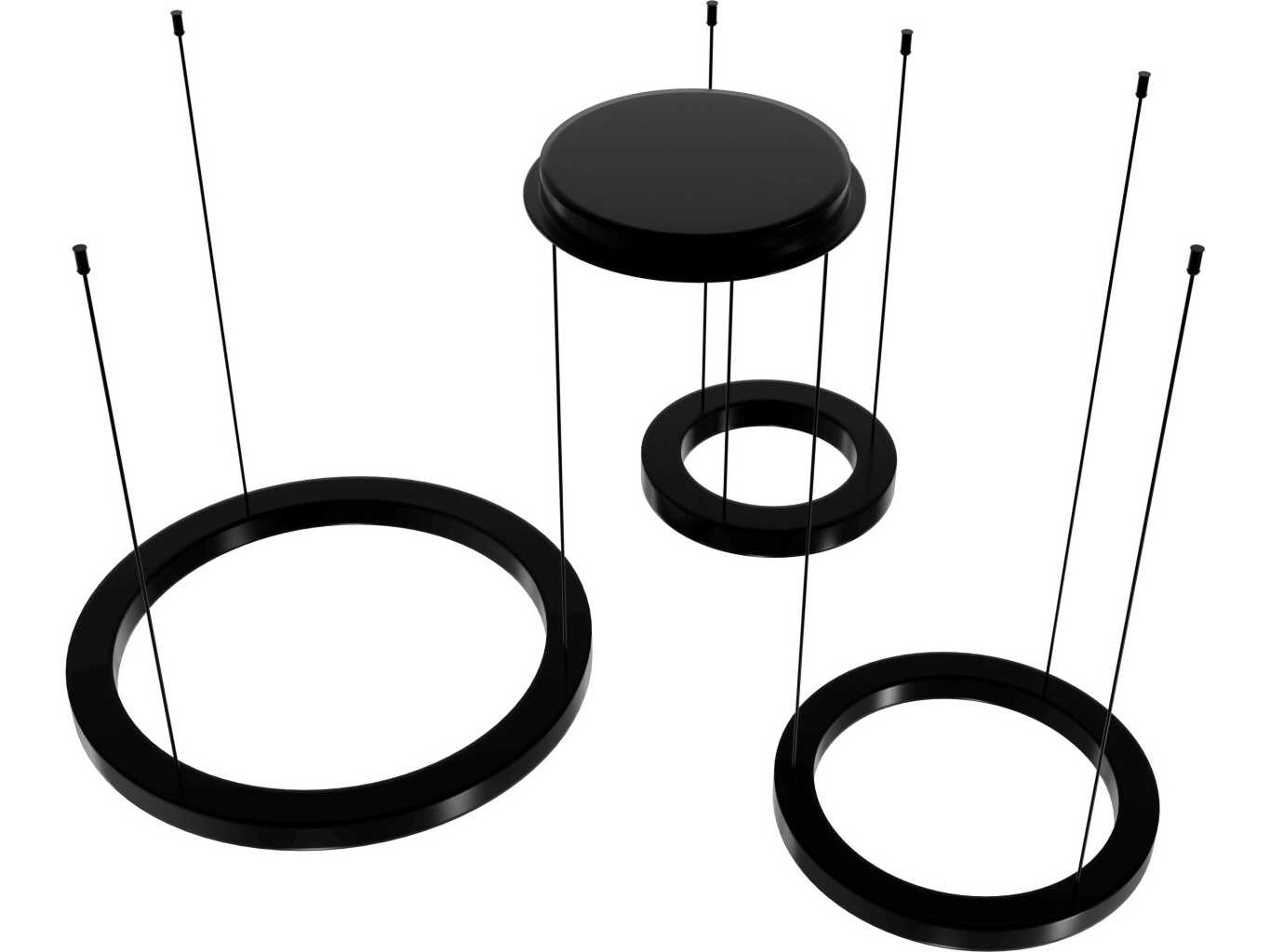 Avenue Lighting Aria Polished Black Gunmetal Chrome Round Pendant