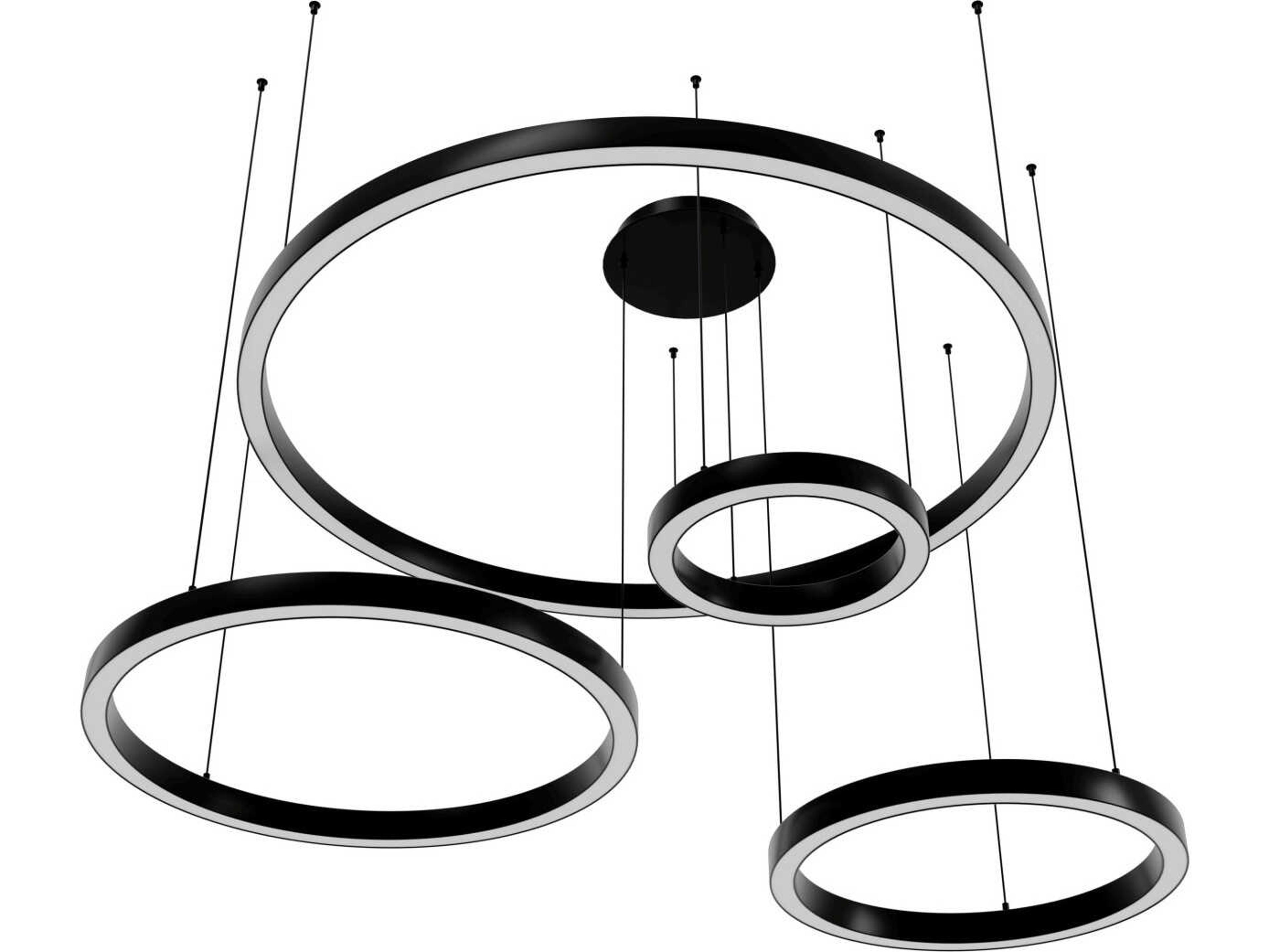 Aria Polished Black Gunmetal Chrome Round Pendant