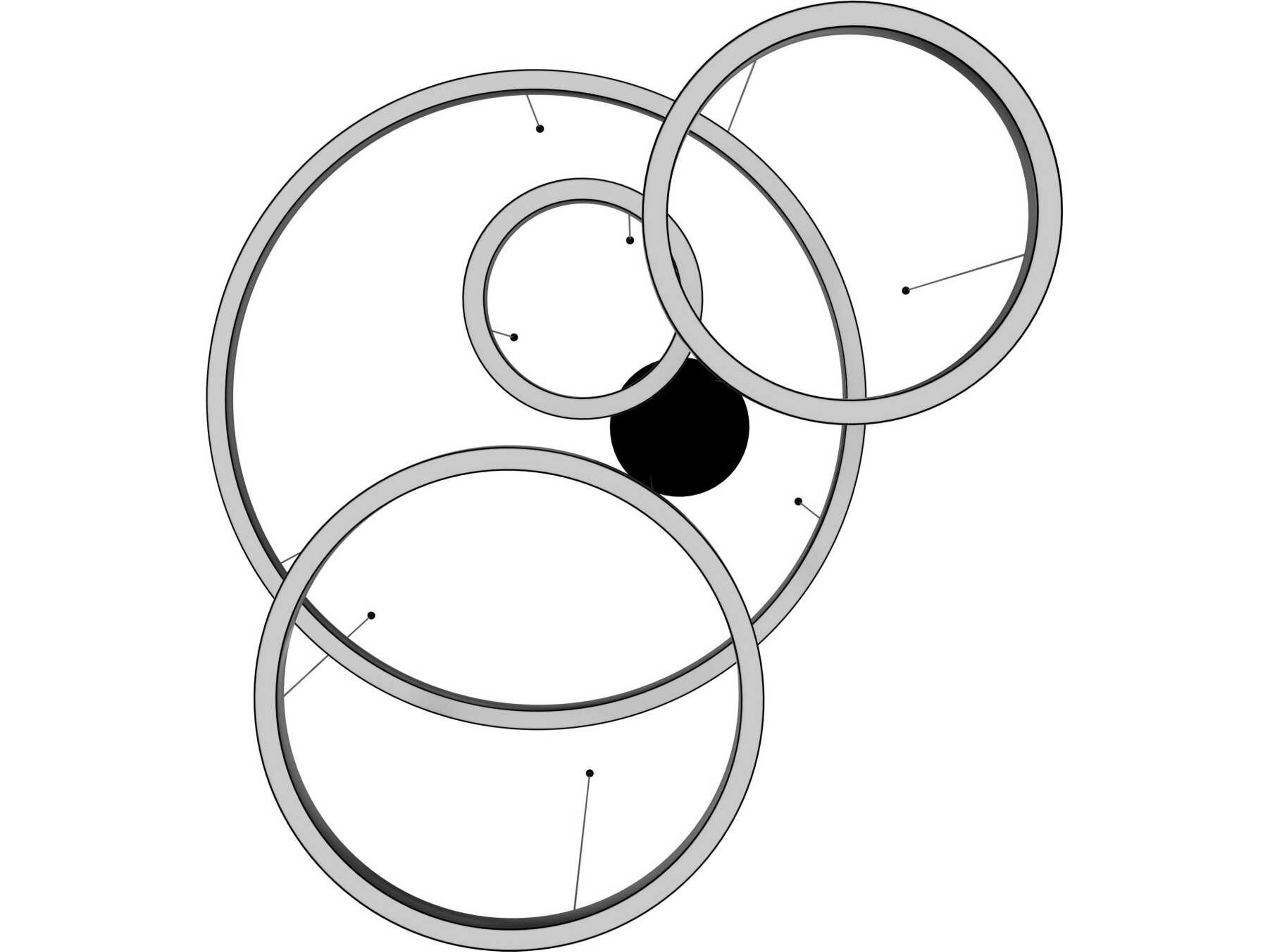 Avenue Lighting Aria Polished Black Gunmetal Chrome Round Pendant