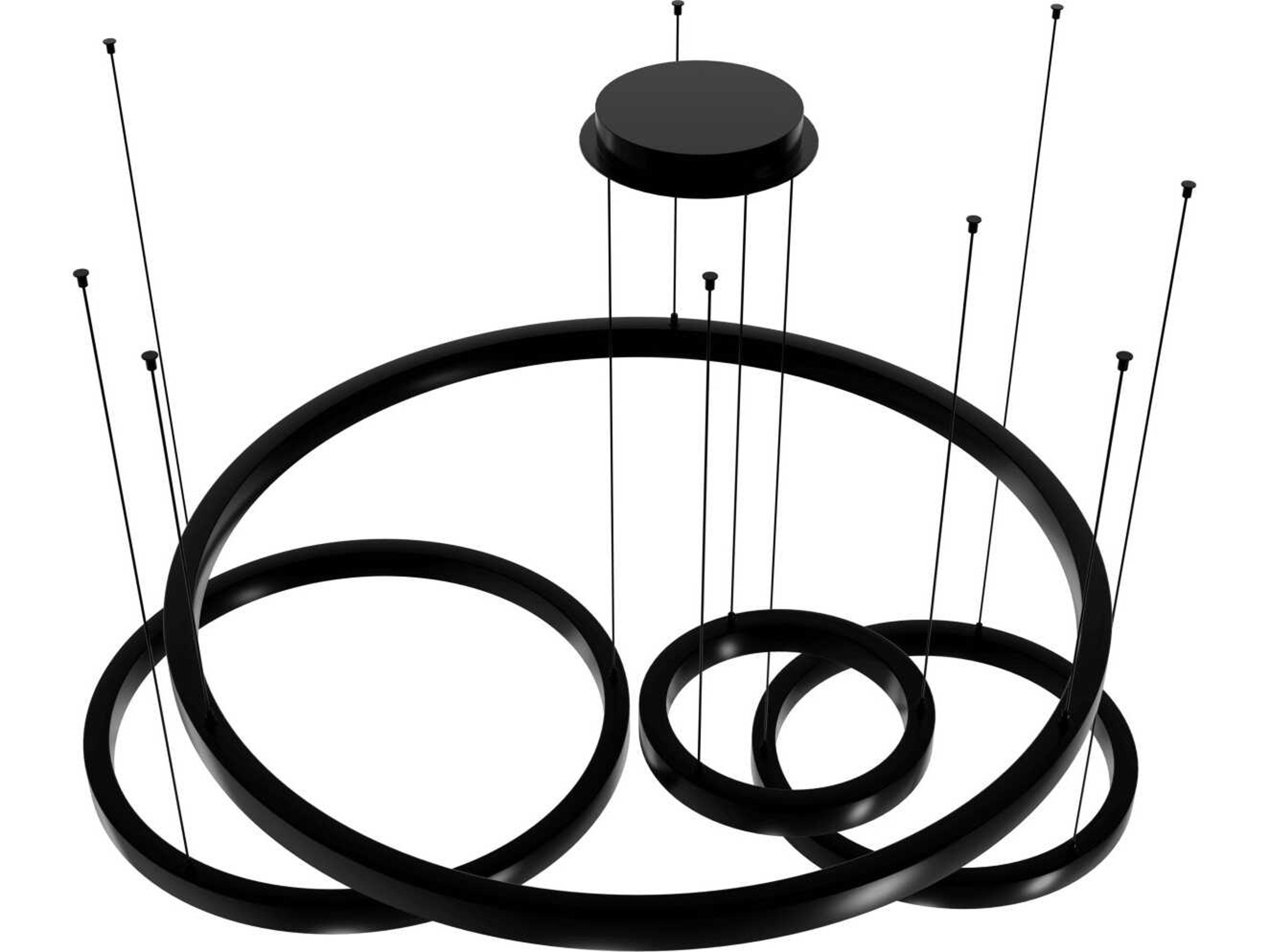 Avenue Lighting Aria Polished Black Gunmetal Chrome Round Pendant