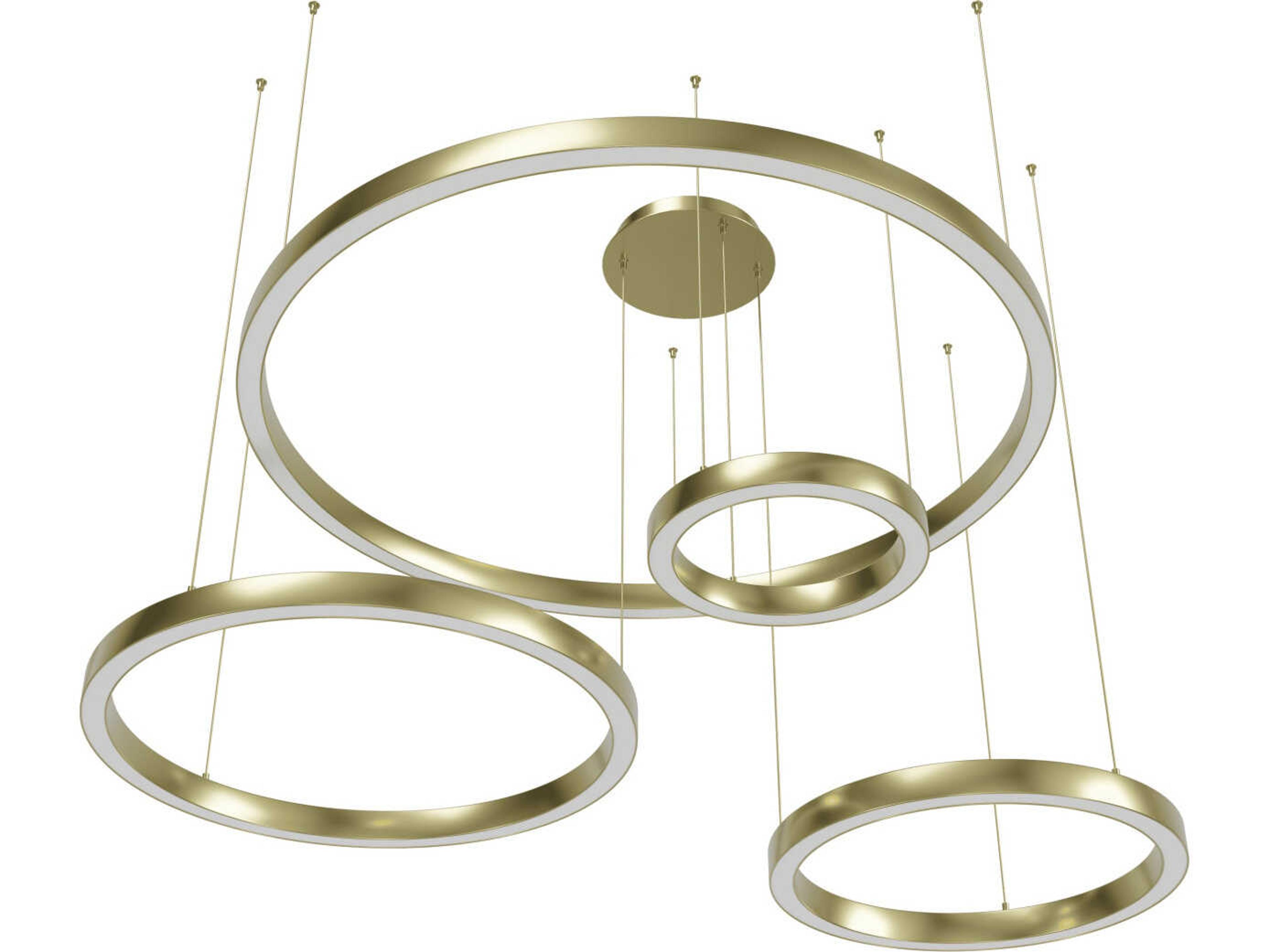 Aria Polished Brass Round Pendant