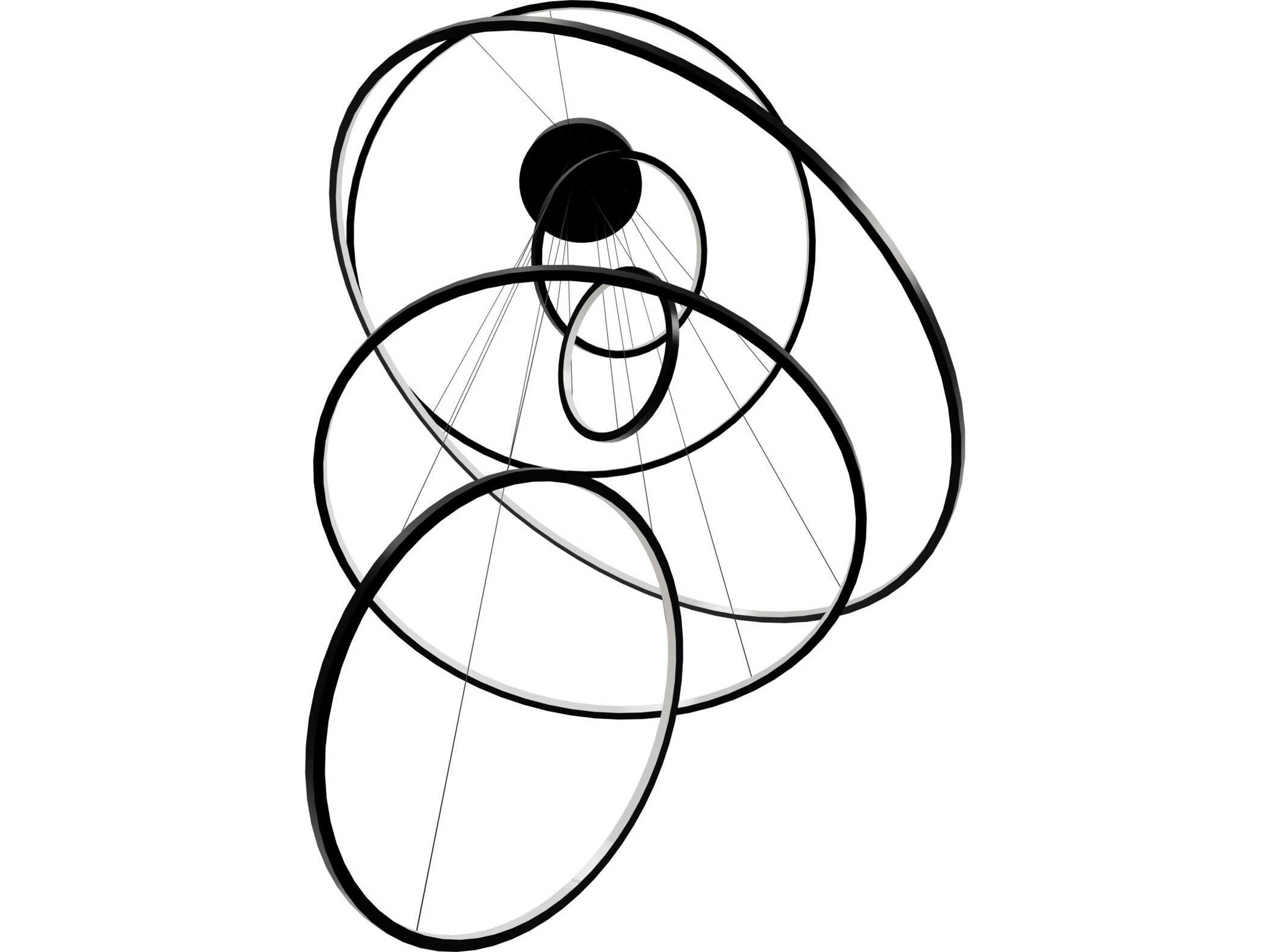 Avenue Lighting Aria Polished Black Gunmetal Chrome Round Pendant