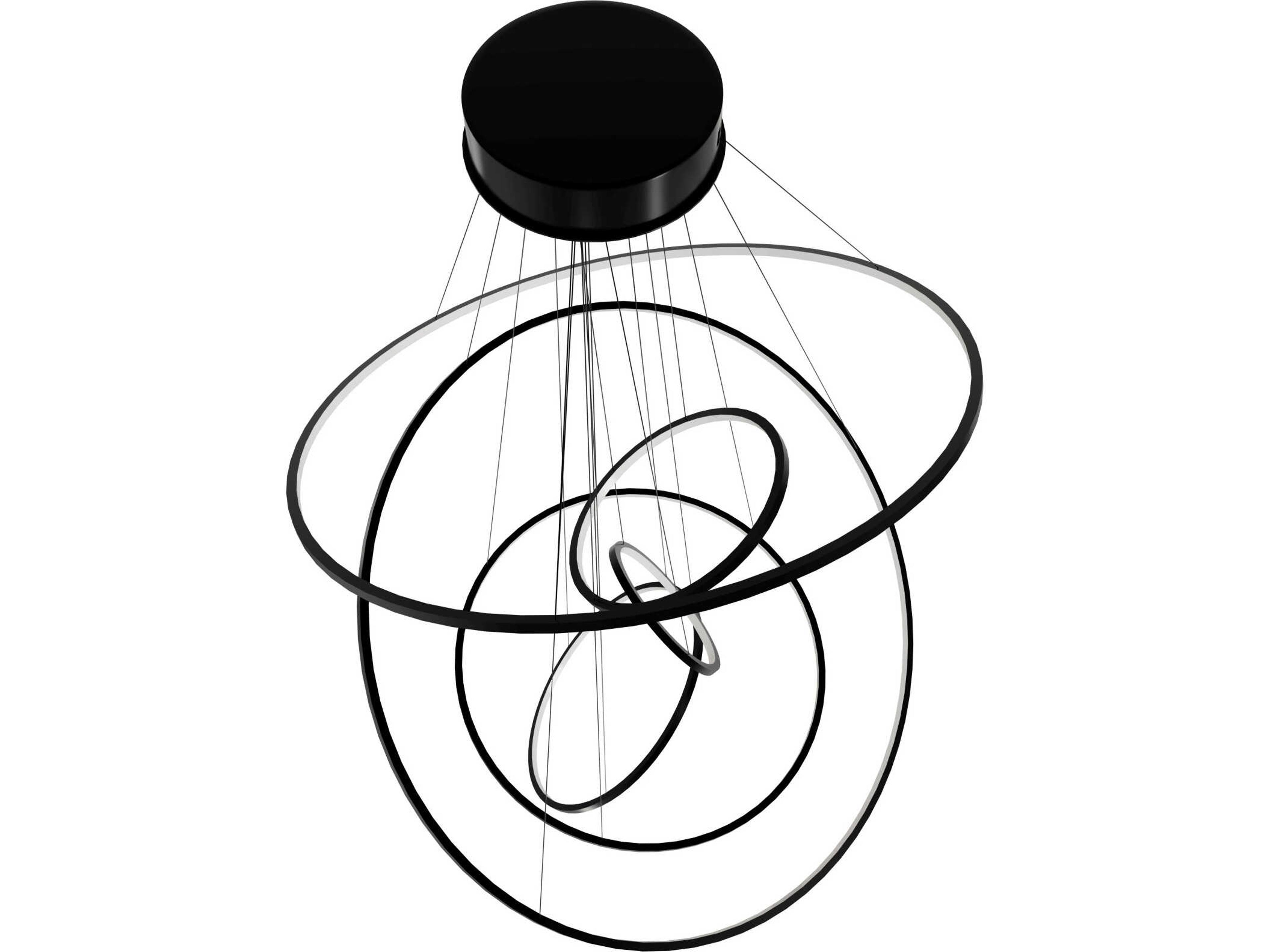 Avenue Lighting Aria Polished Black Gunmetal Chrome Round Pendant