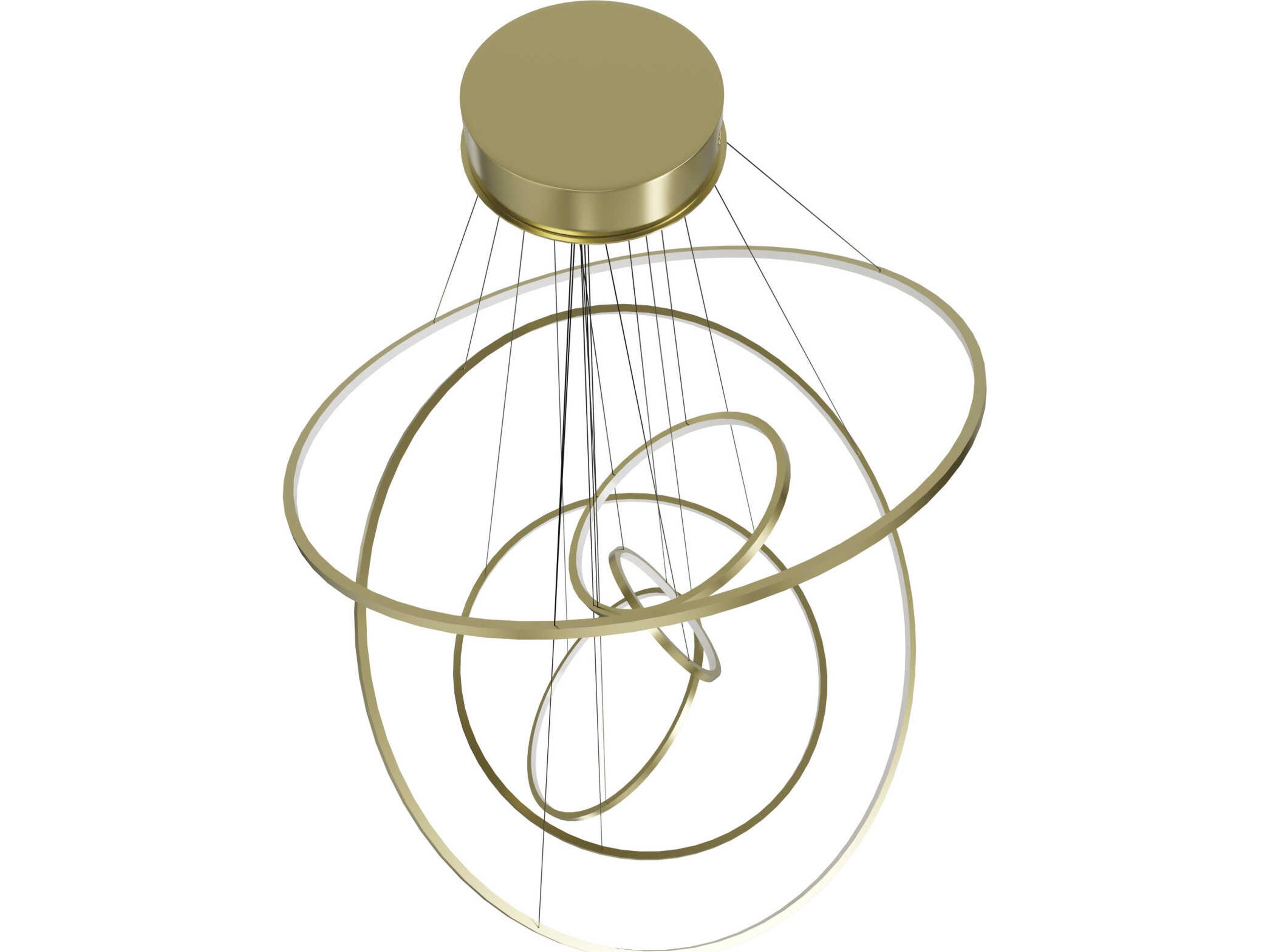 Avenue Lighting Aria Polished Brass Round Pendant