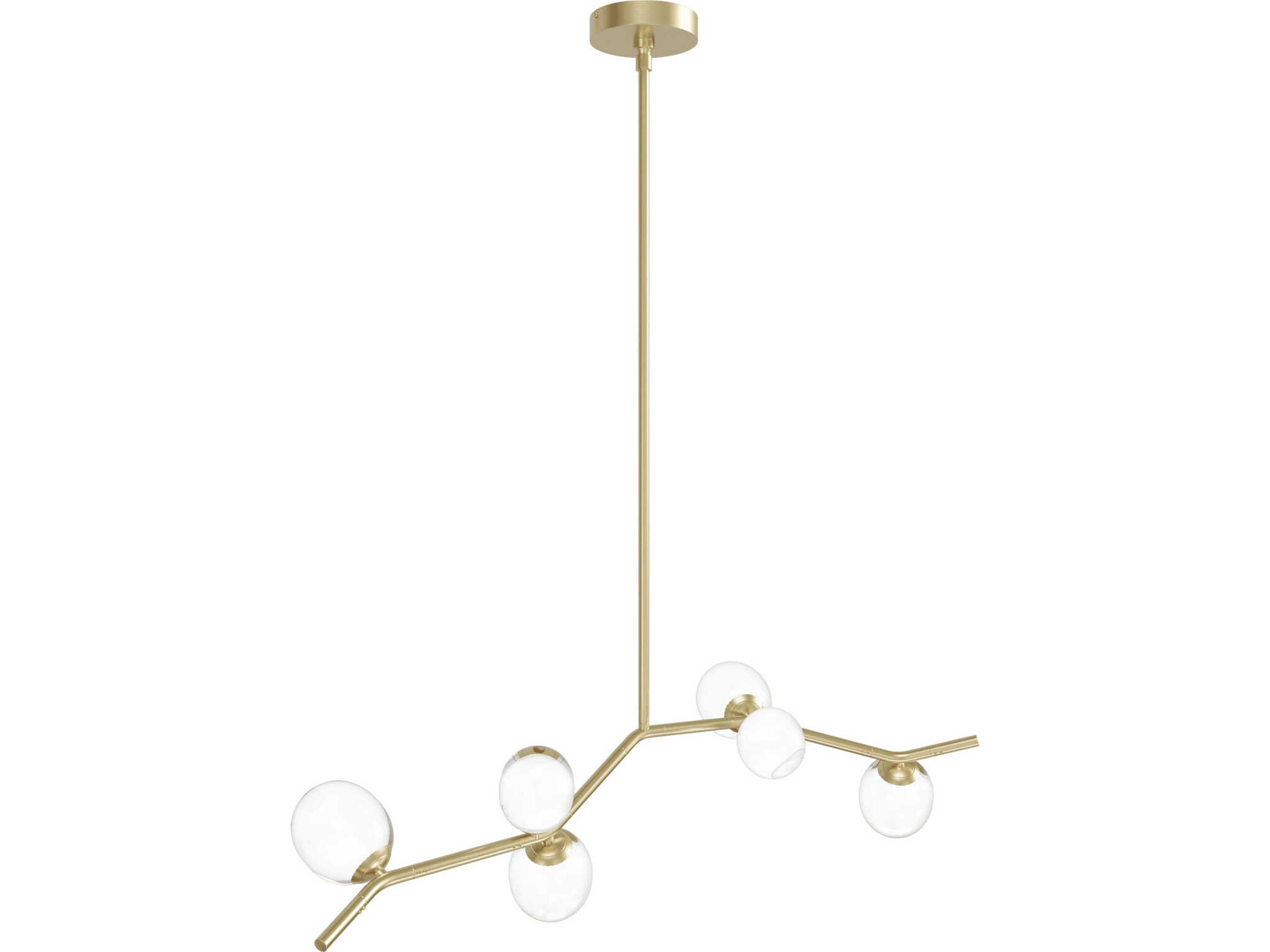 Avenue Lighting Hampton 6-Light Brushed Brass Globe Island Pendant