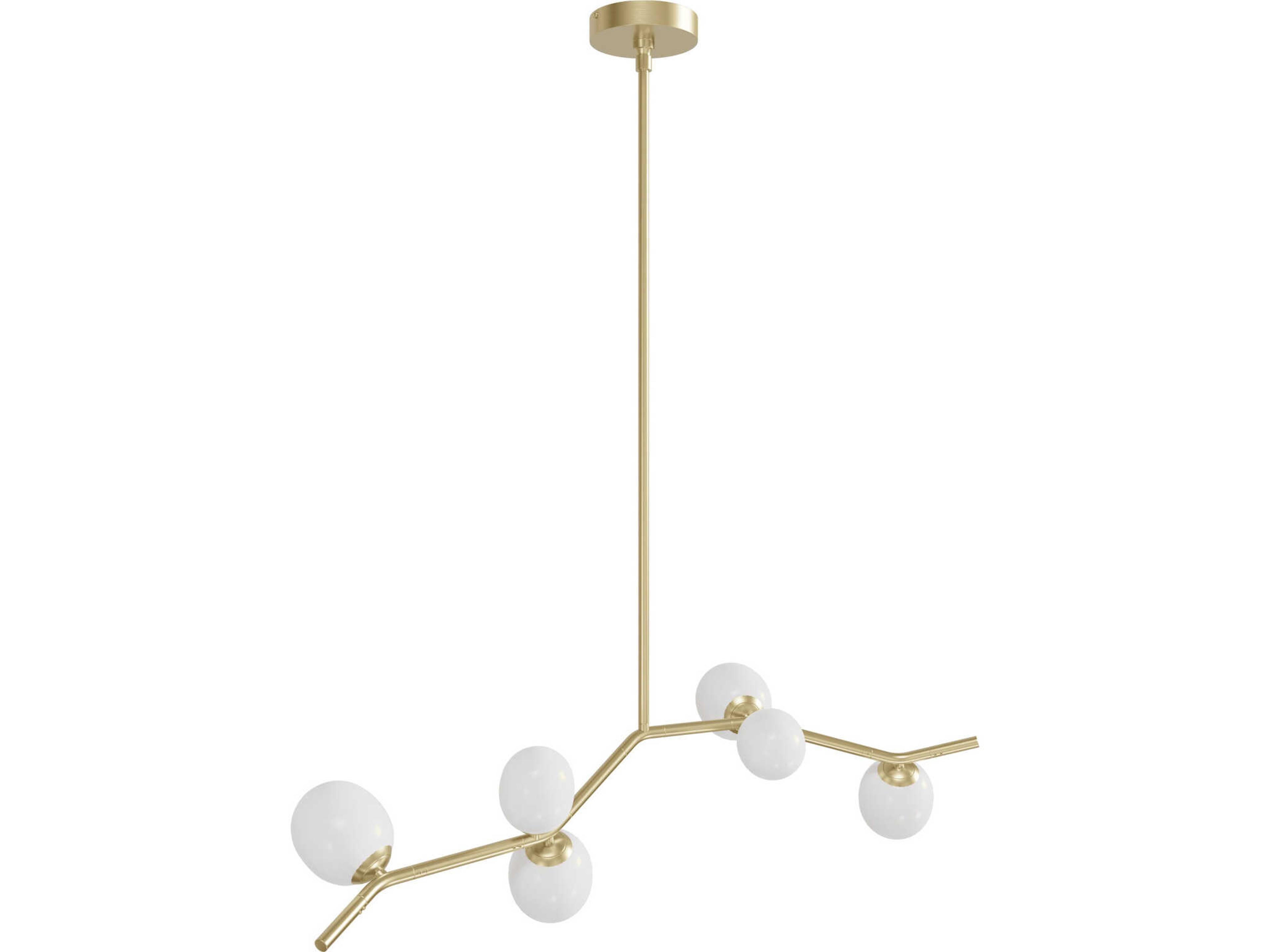 Avenue Lighting Hampton 6-Light Brushed Brass Globe Island Pendant