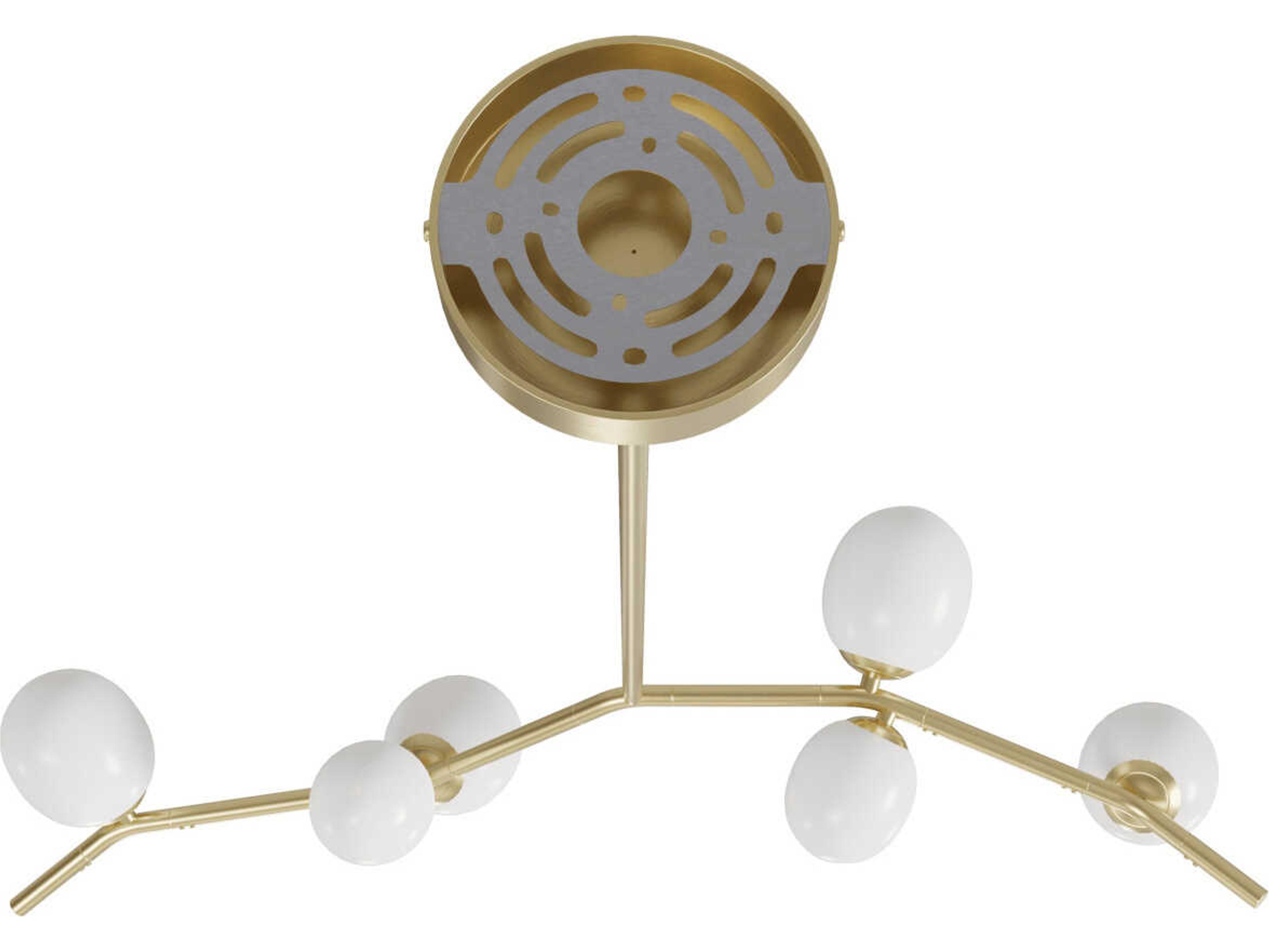 Avenue Lighting Hampton 6-Light Brushed Brass Globe Island Pendant