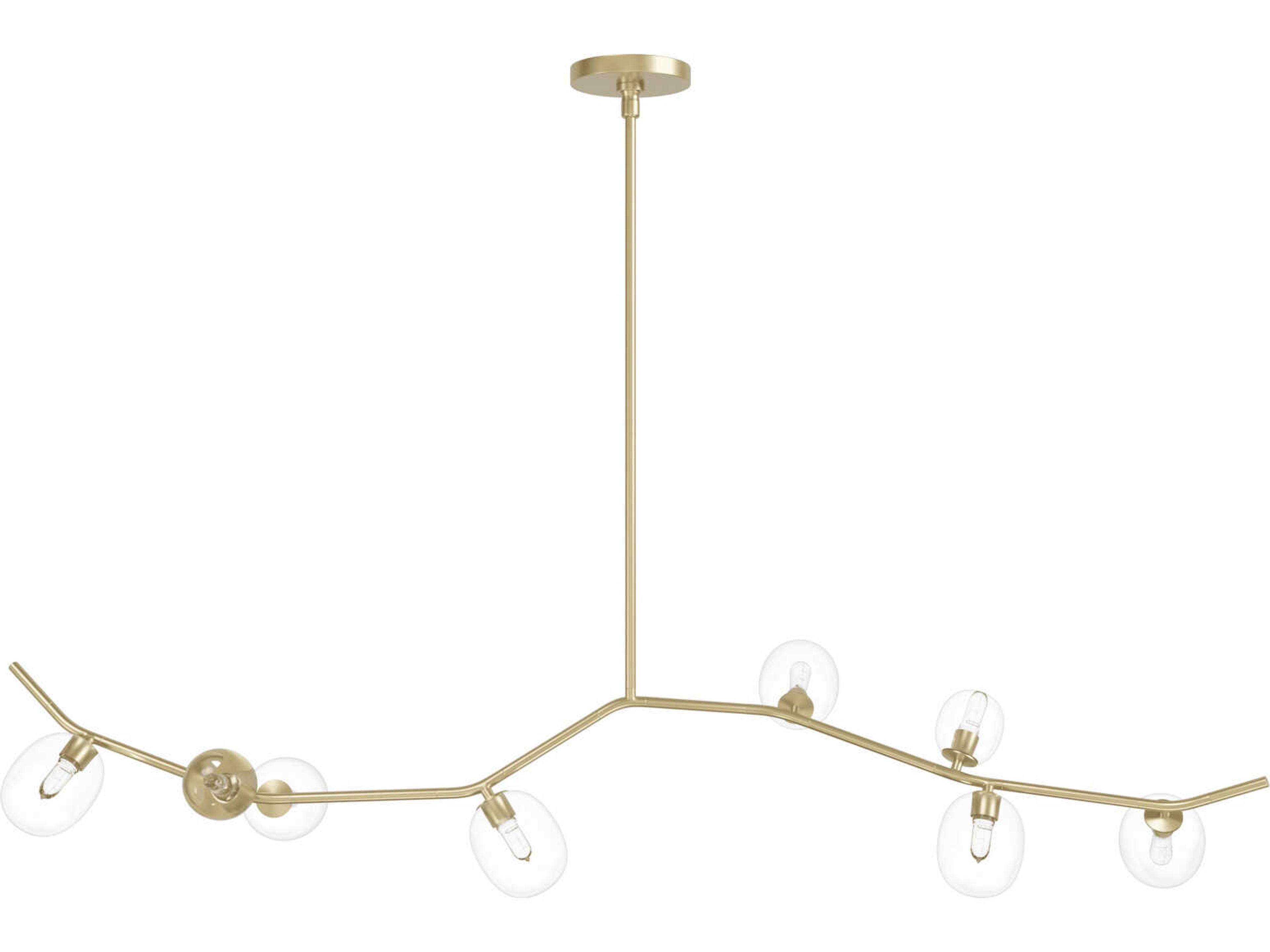 Hampton Linear Chandelier with Hand-Blown Glass