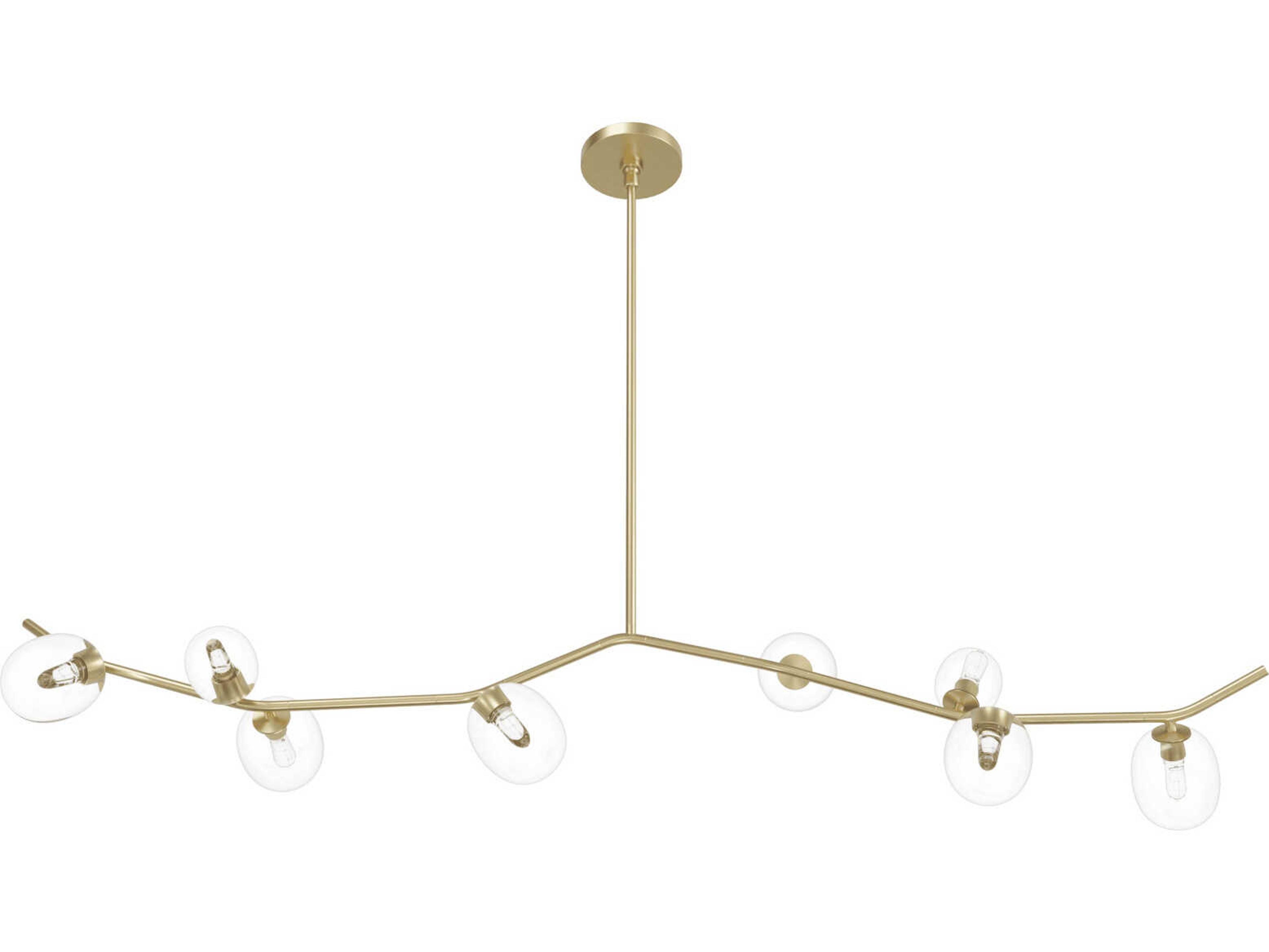 Avenue Lighting Hampton 8-Light Brushed Brass Globe Island Pendant