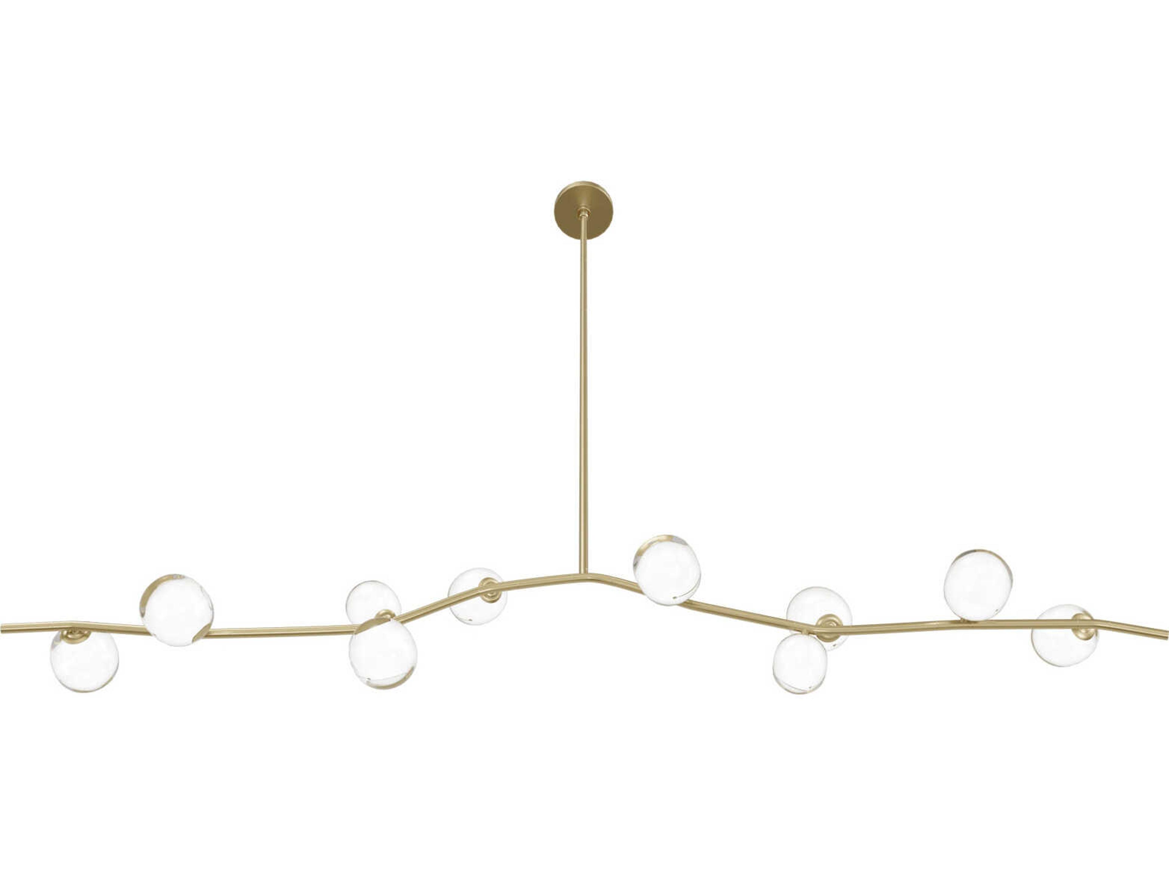 Avenue Lighting Hampton 10-Light Brushed Brass Globe Island Pendant