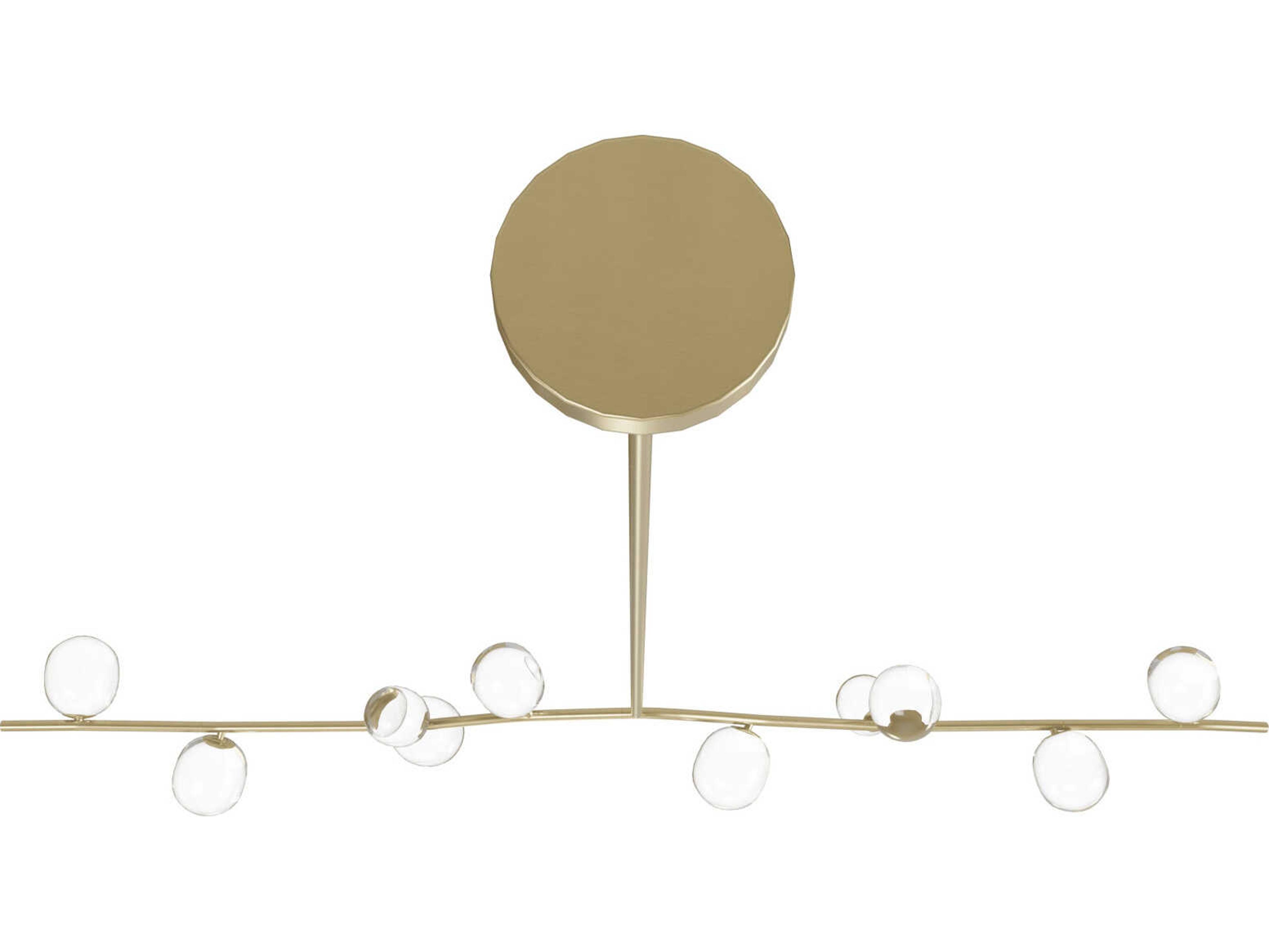 Avenue Lighting Hampton 10-Light Brushed Brass Globe Island Pendant