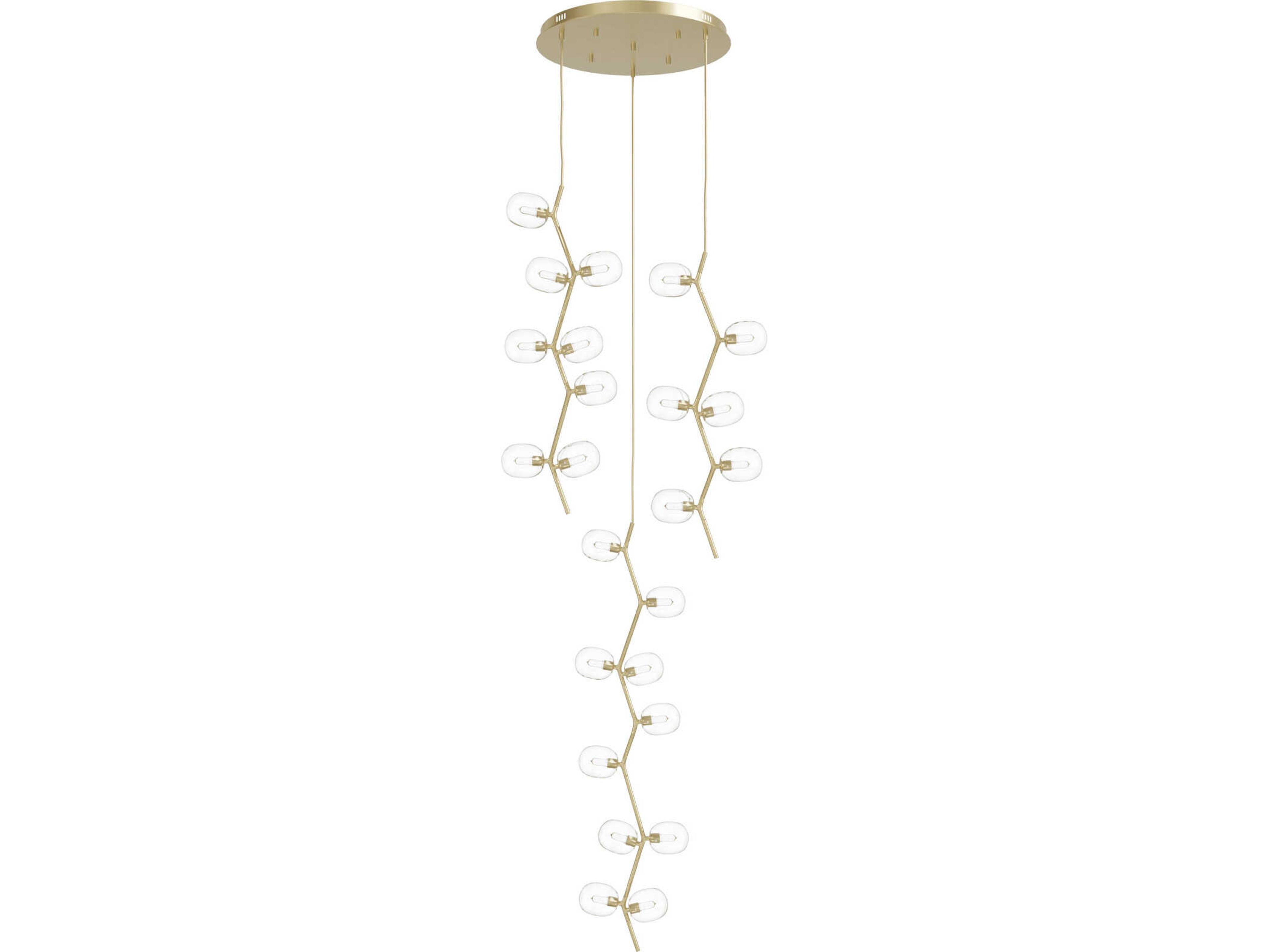 Hampton 24 Light Chandelier Brushed Brass Pendant