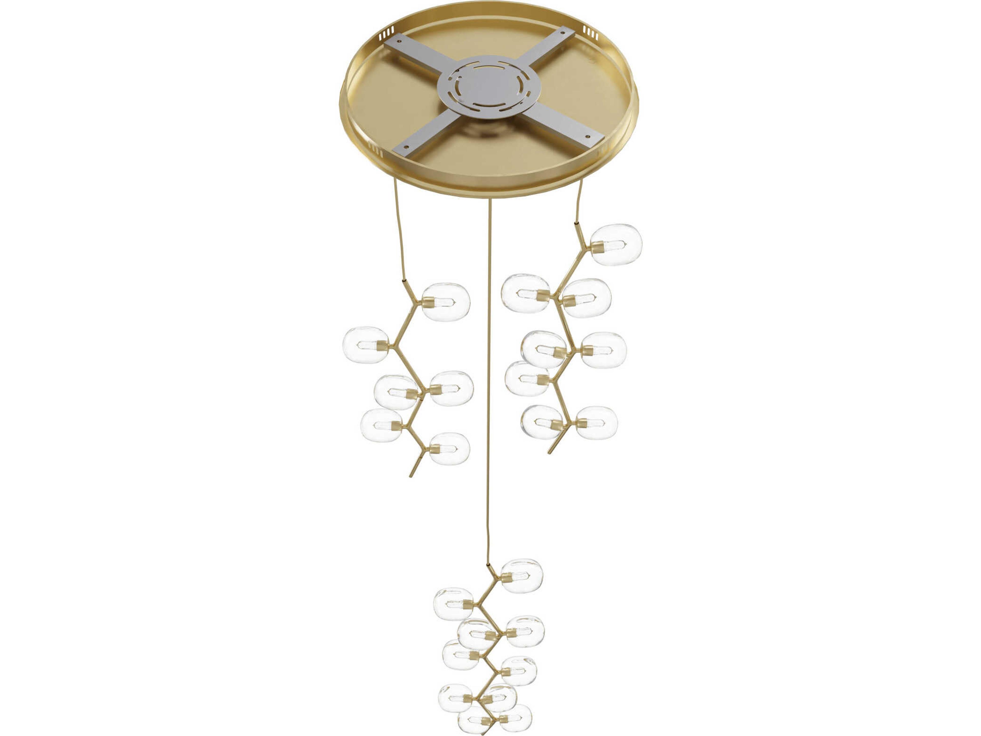 Avenue Lighting Hampton 24-Light Brushed Brass Globe Pendant