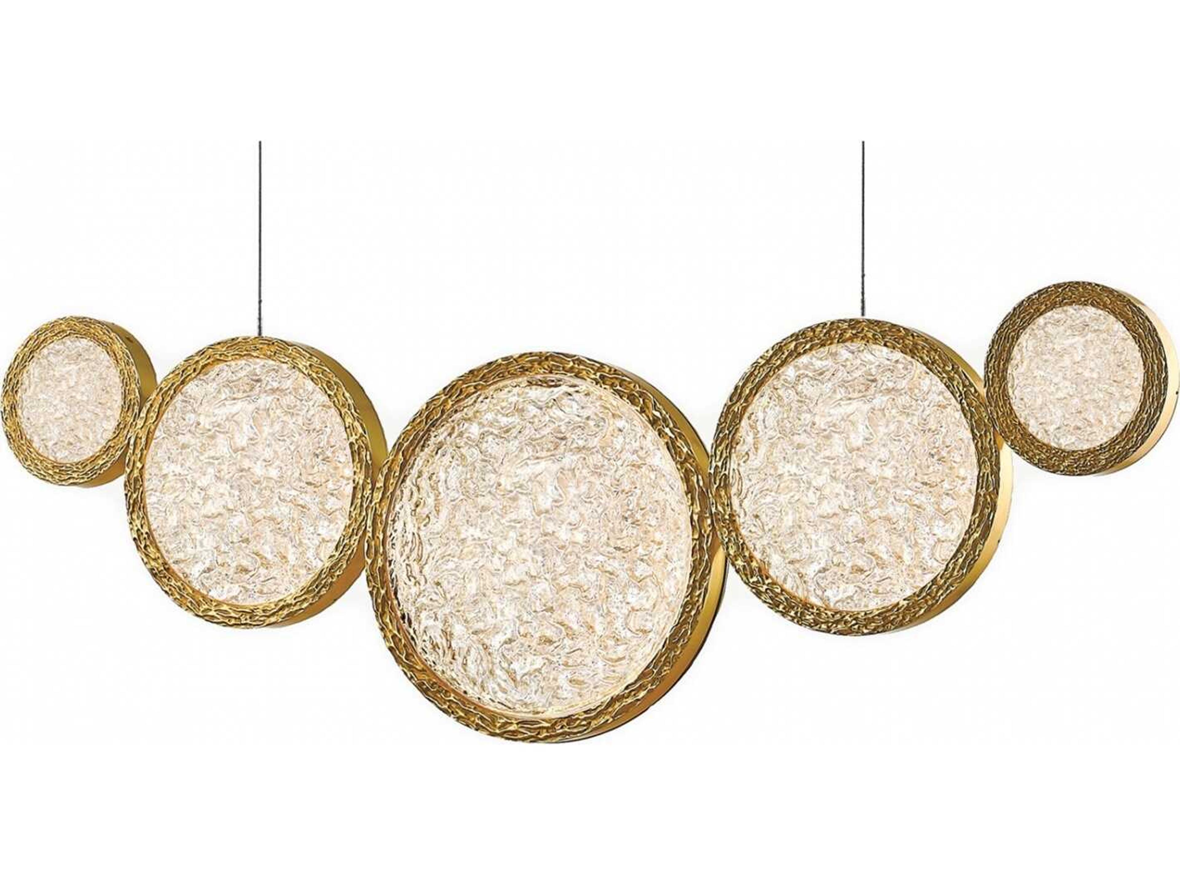 Bottega LED Linear Chandelier in Polished Brass