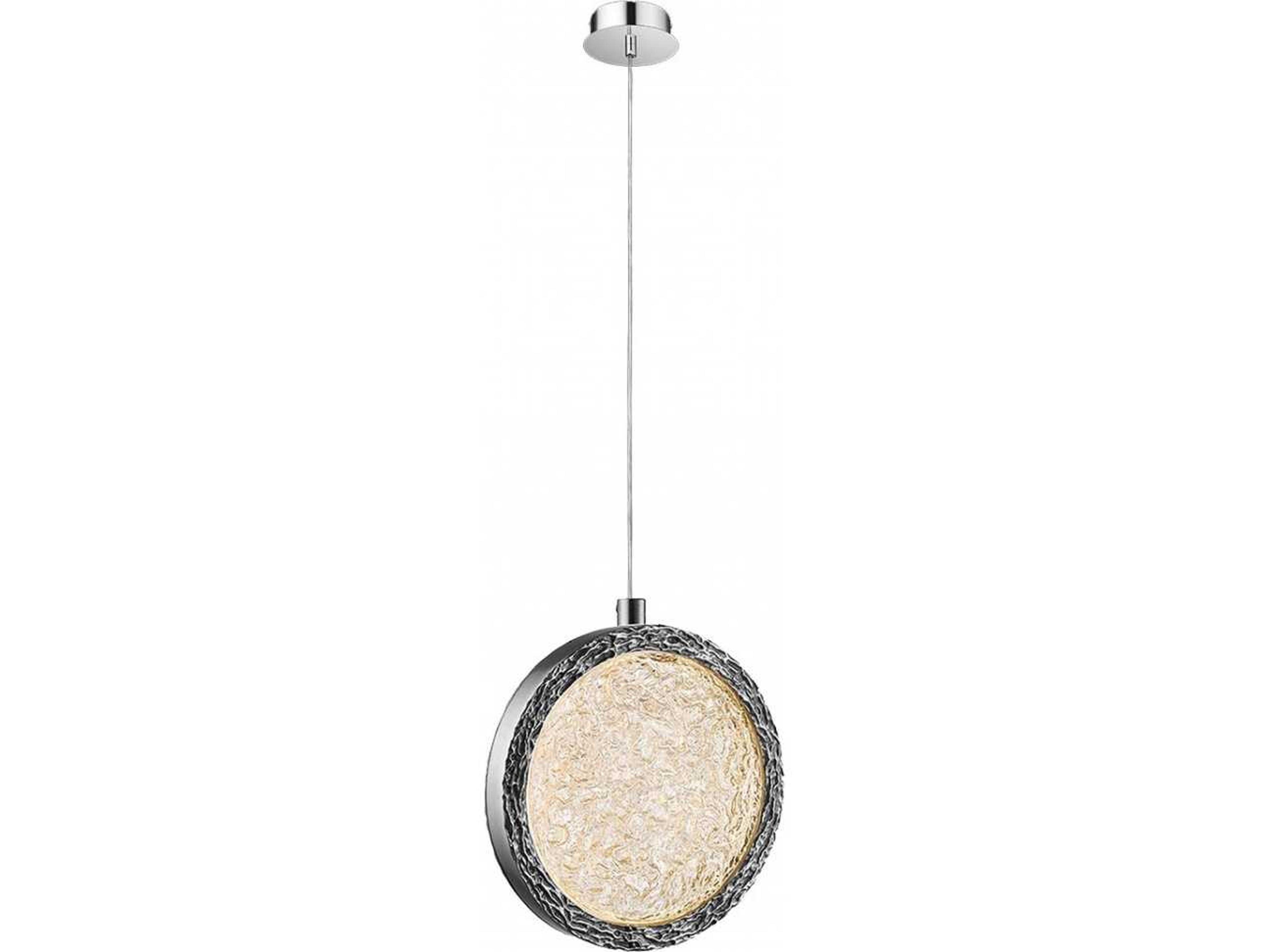 Avenue Lighting Bottega Polished Nickel Round Mini Pendant