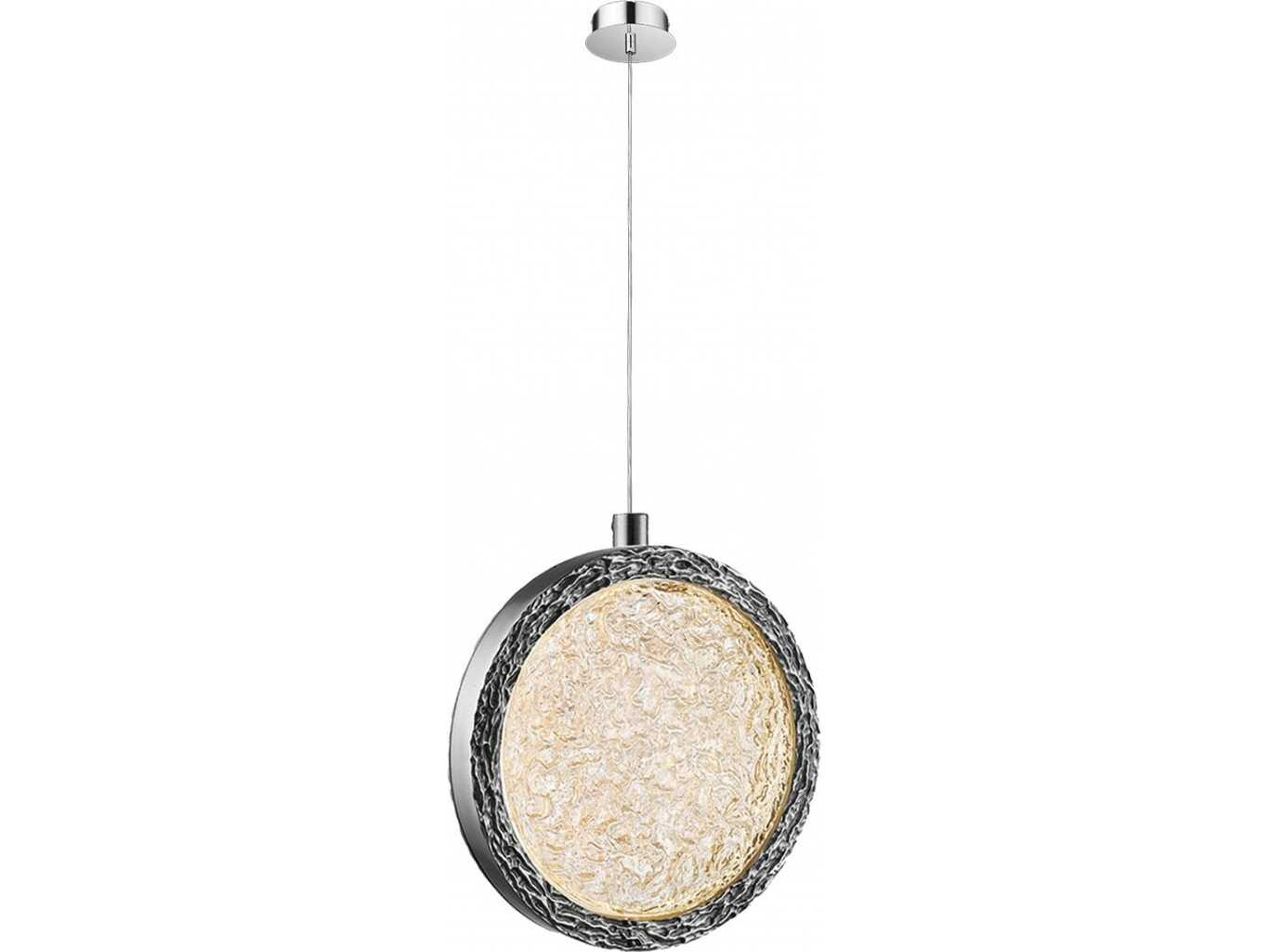Avenue Lighting Bottega Polished Nickel Round Mini Pendant