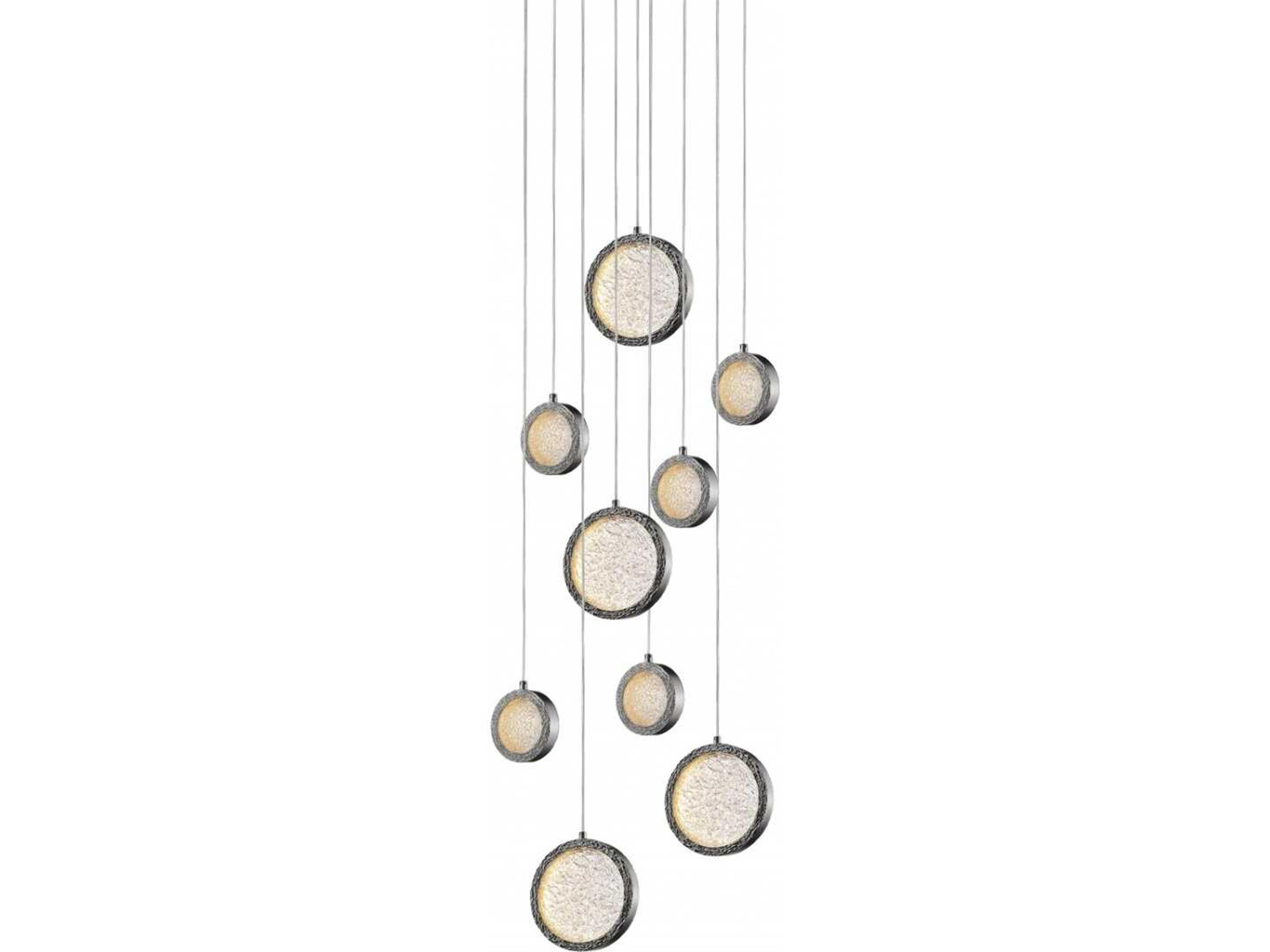 Bottega LED Multi Port Pendant Polished Nickel