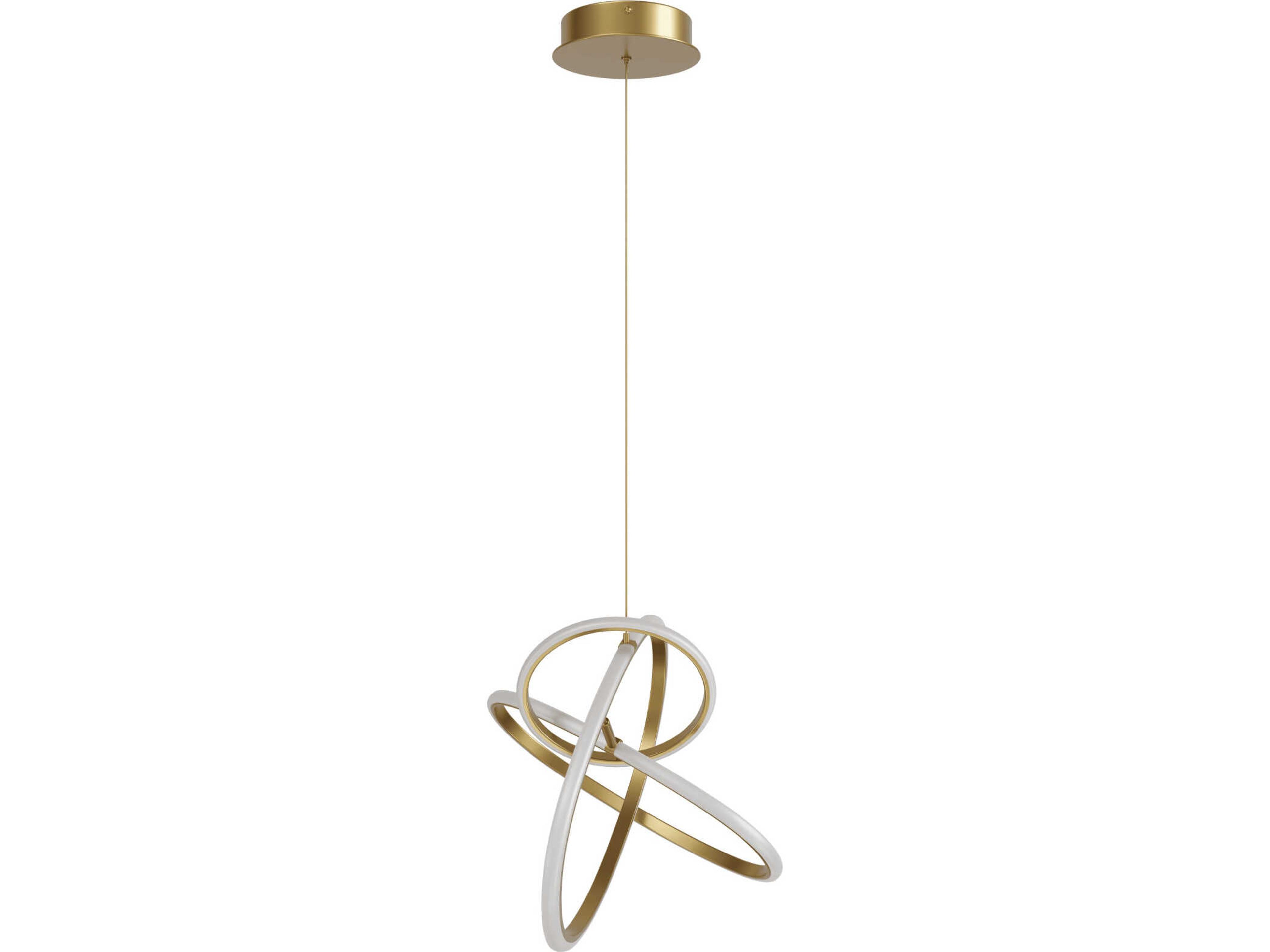 Circa LED Pendant Gold Interlocking Rings Light