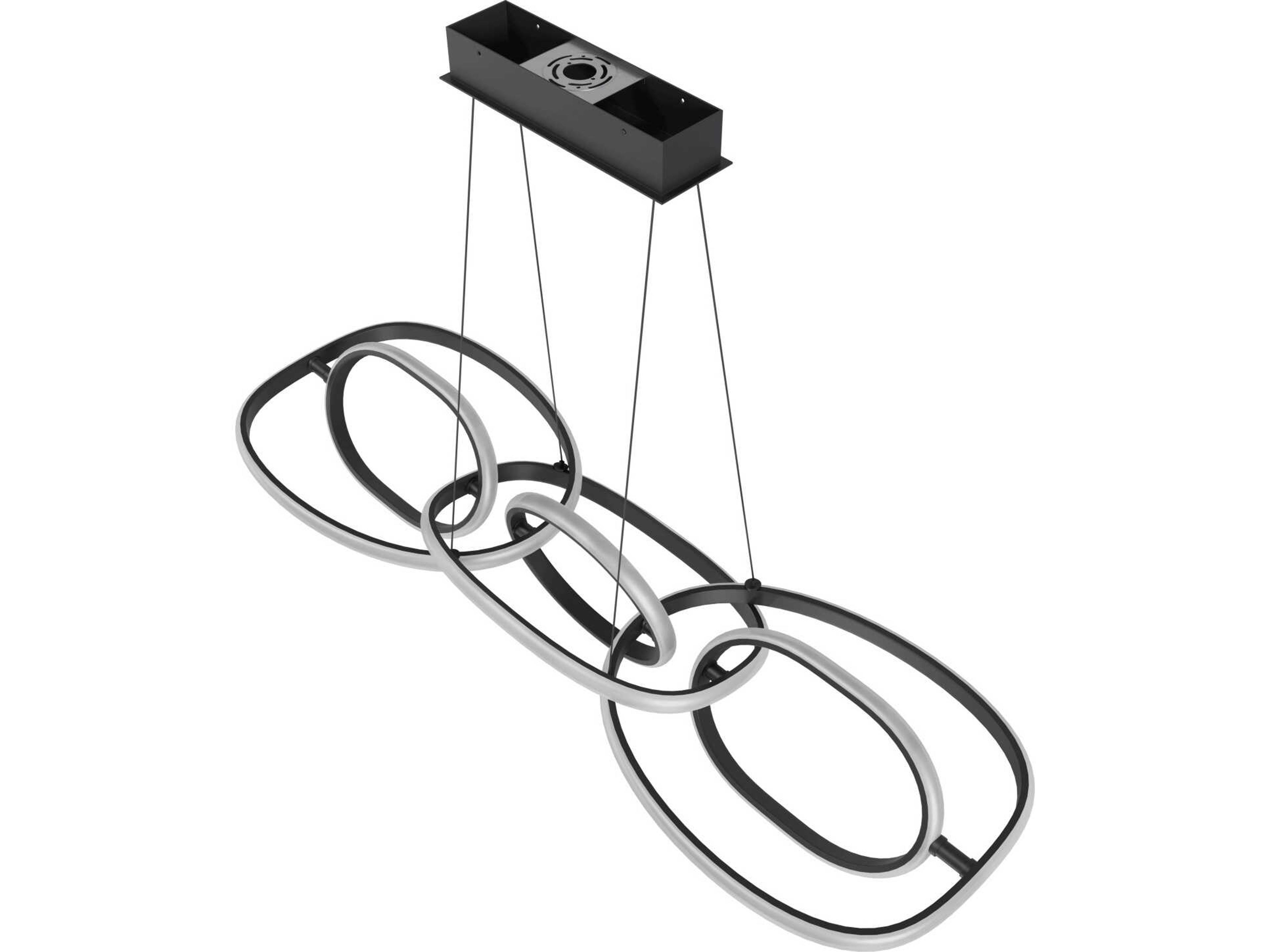 Avenue Lighting Circa Led Black Linear Island Pendant